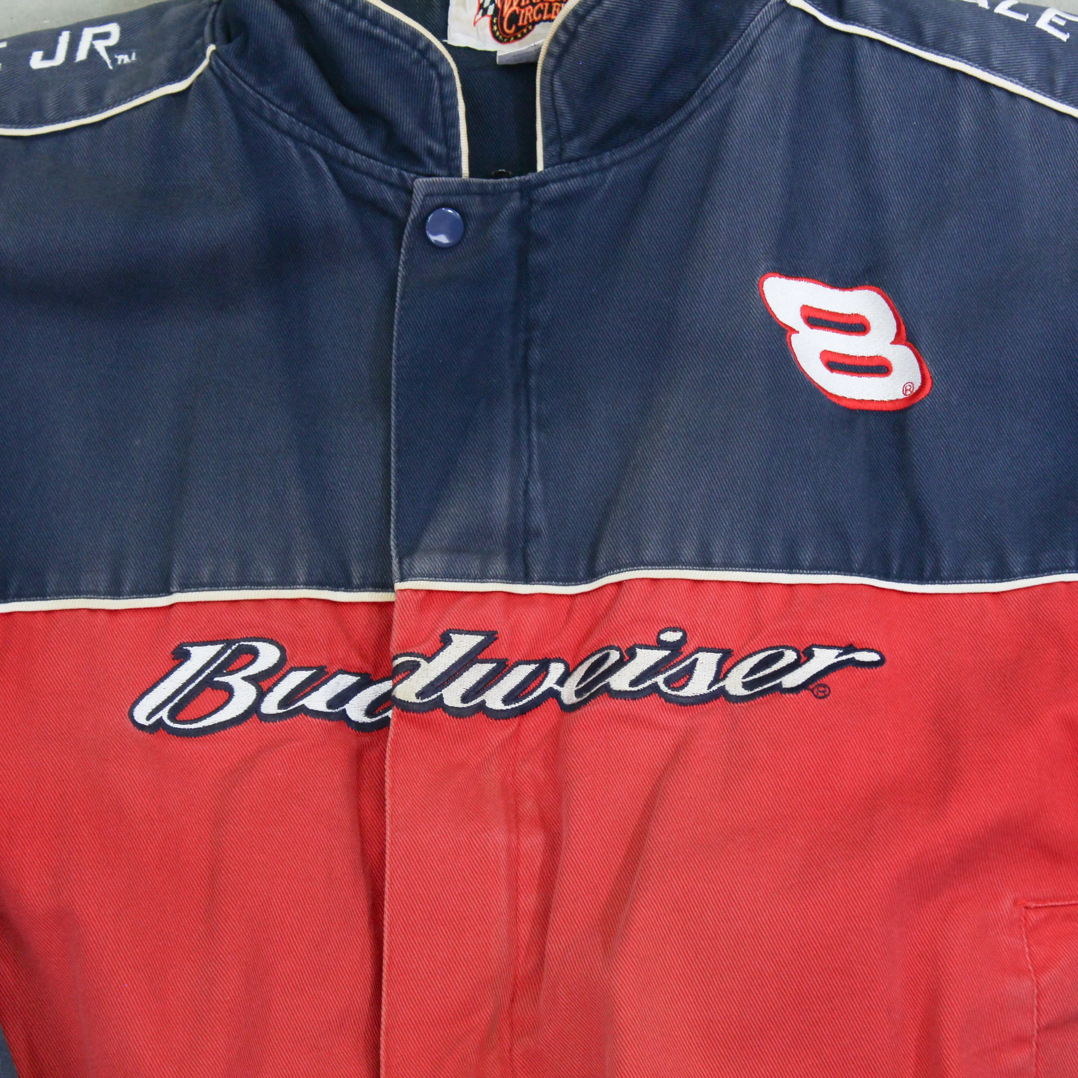 D- Vintage Nascar Dale Jr. Budweiser #8 Racing Jacket sold by HG Vintage product image thumbnail 2