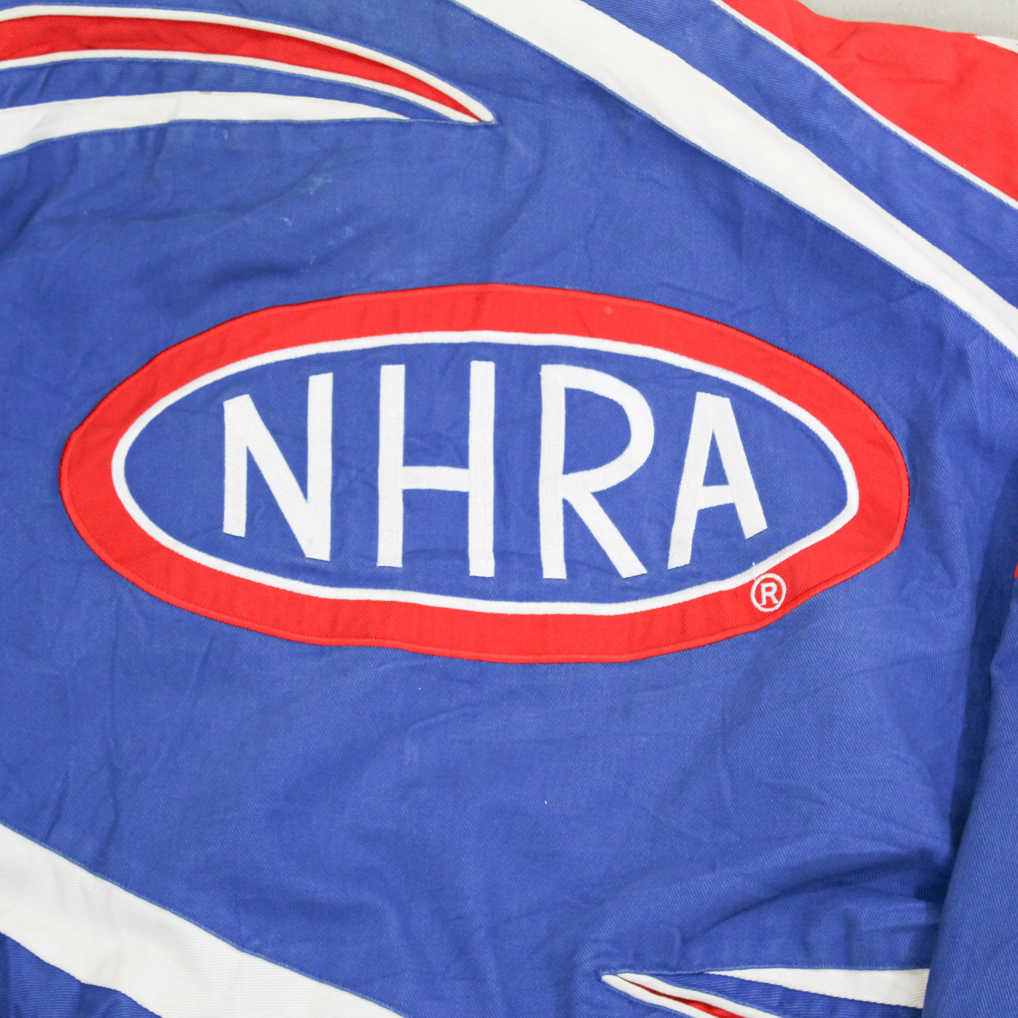 D- Vintage NHRA Winston Drag Racing Embroidered Text Jacket sold by HG Vintage product image thumbnail 4