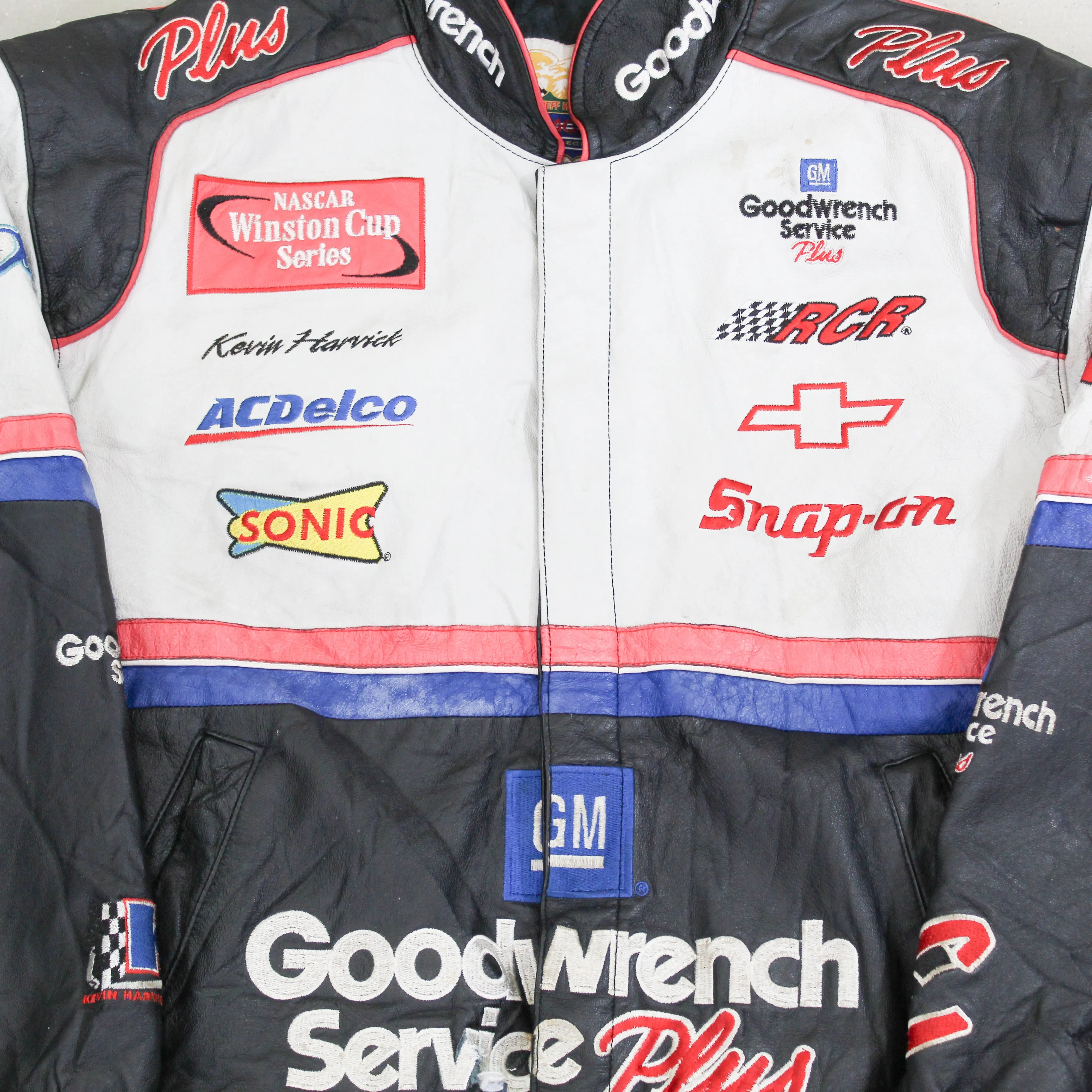 D- Vintage Nascar Jeff Hamilton Kevin Harvick Leather Racing Jacket sold by HG Vintage product image thumbnail 2