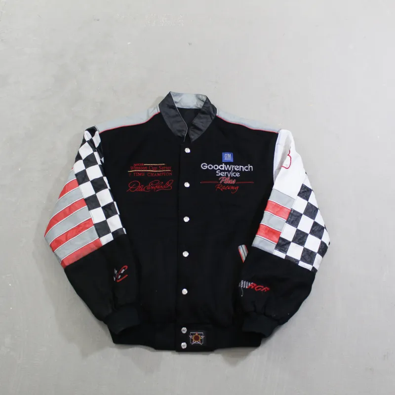 D- Vintage Nascar Jeff Hamilton Dale Earnhardt Reversible Racing Jacket sold by HG Vintage