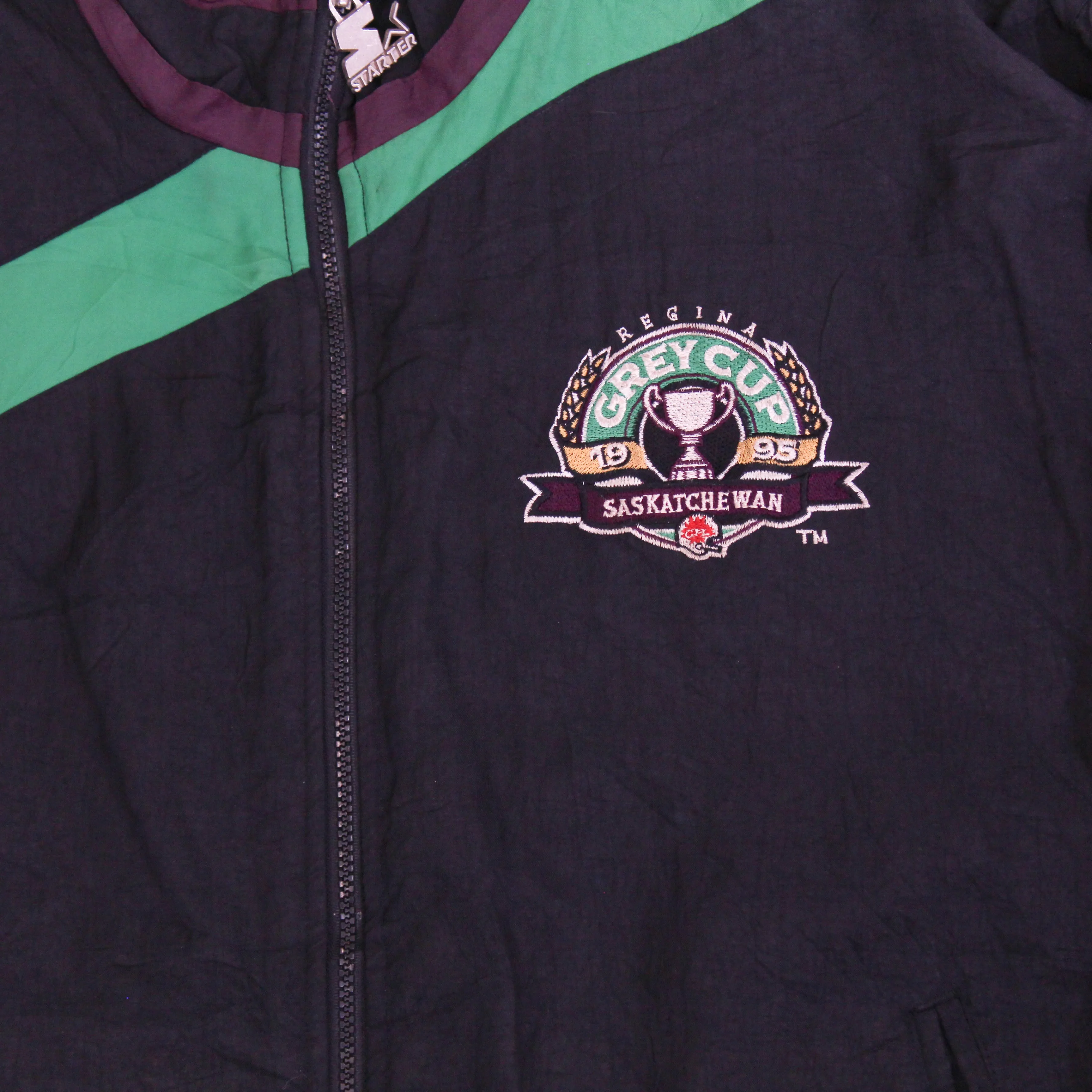 D- Vintage 1995 Saskatchewan Roughriders CFL Starter Winter Jacket sold by HG Vintage product image thumbnail 2