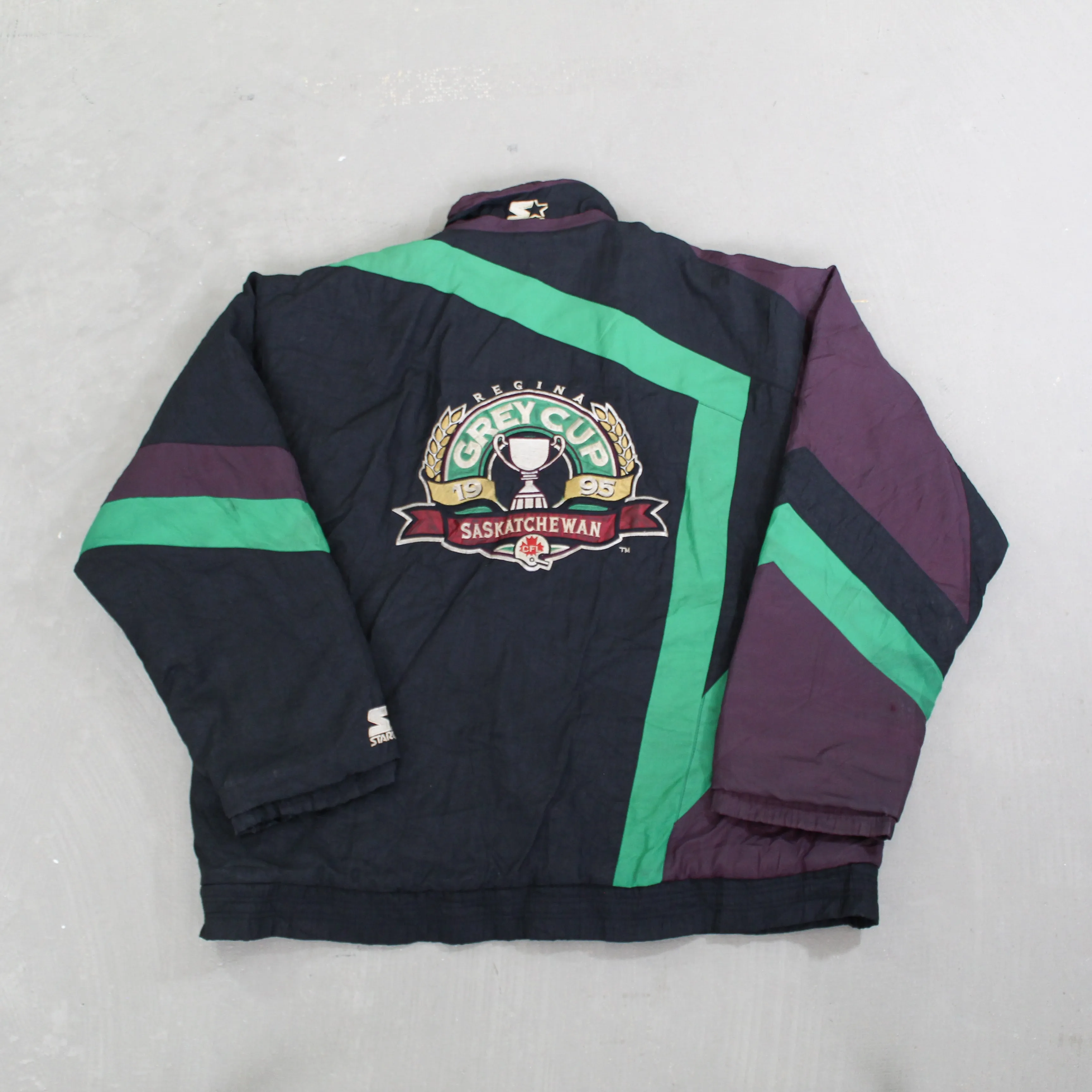 D- Vintage 1995 Saskatchewan Roughriders CFL Starter Winter Jacket sold by HG Vintage product image thumbnail 4