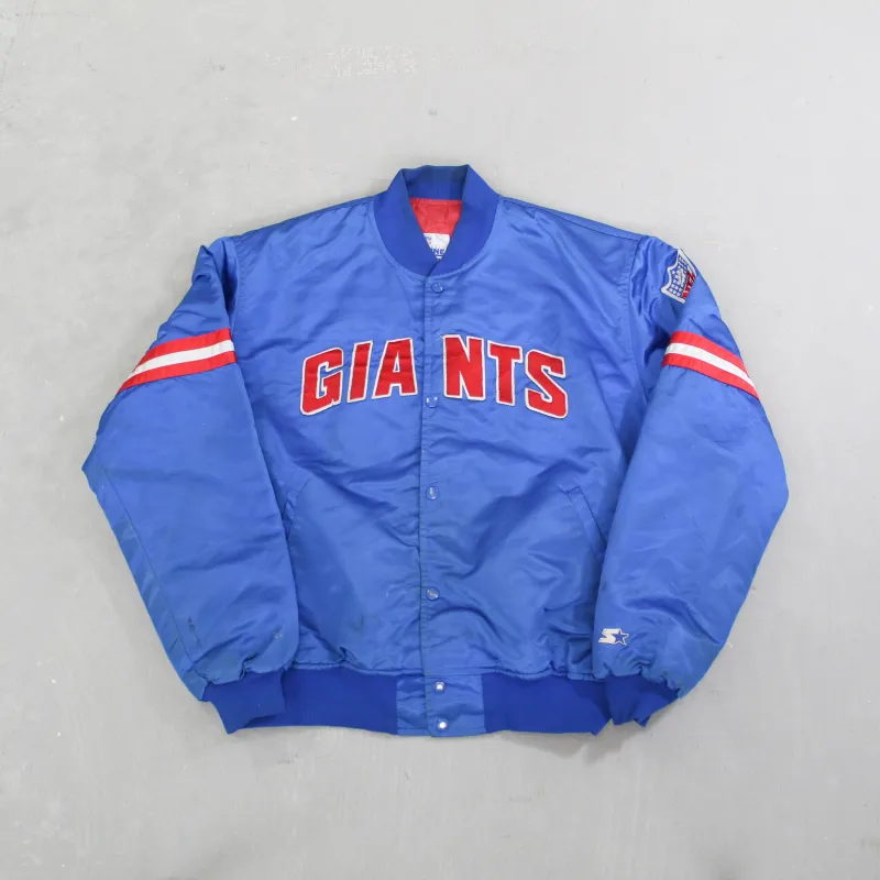 D- Vintage New York Giants NFL Starter Satin Bomber jacket sold by HG Vintage