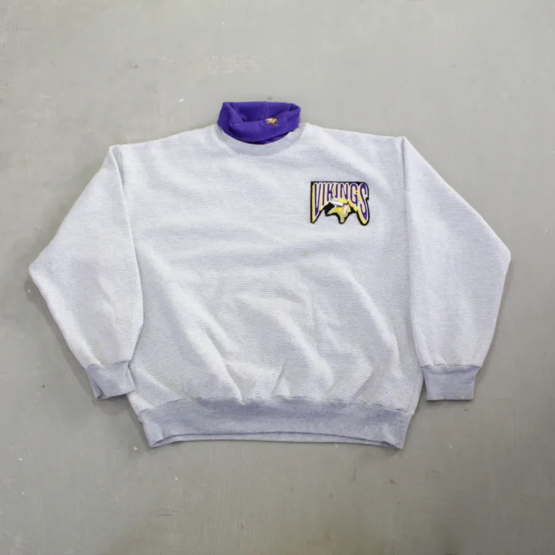 D- Vintage Minnesota Vikings NFL Majestic Turtle Crewneck sold by HG Vintage
