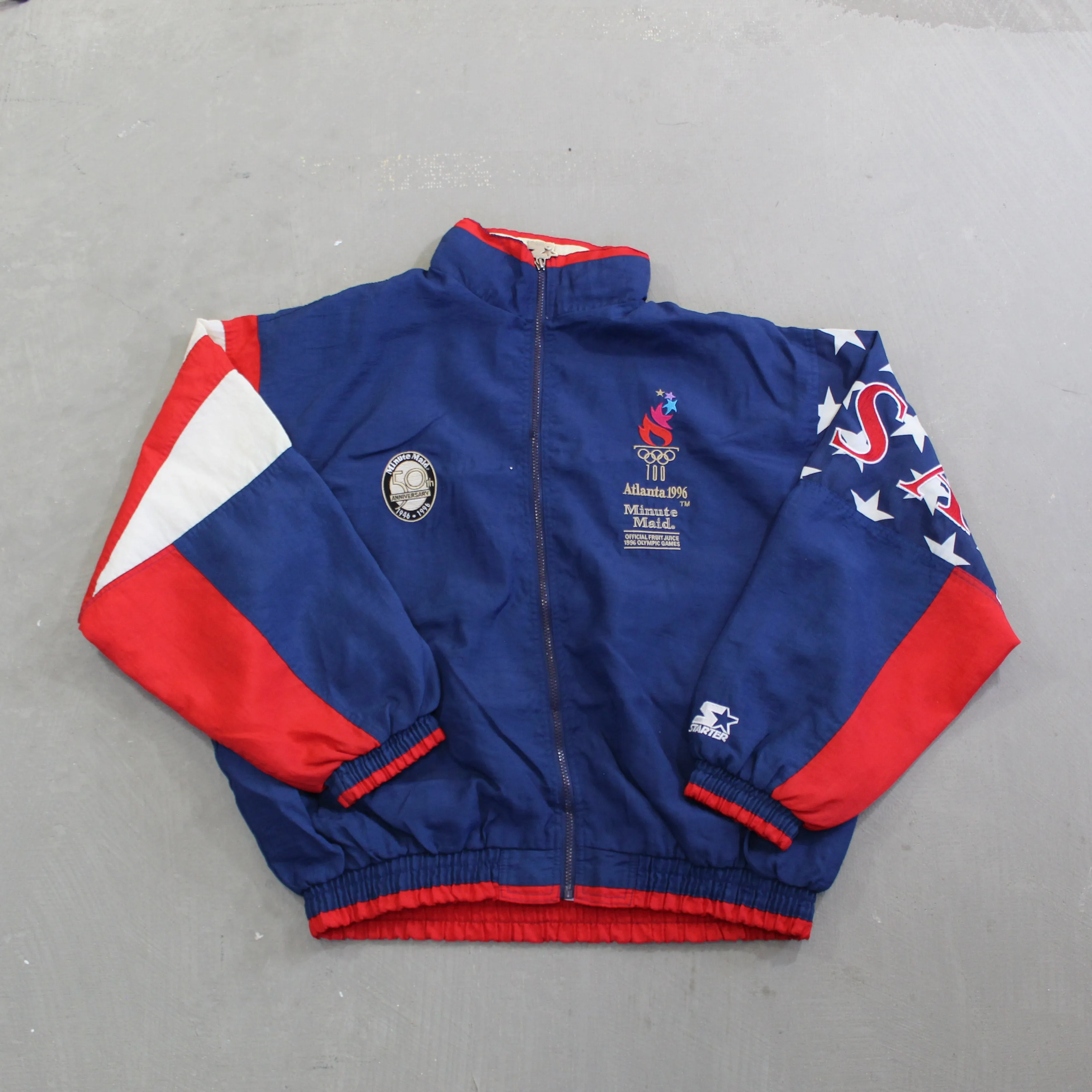 D- Vintage 1996 Atlanta Olympics Team USA Starter Windbreaker Jacket sold by HG Vintage