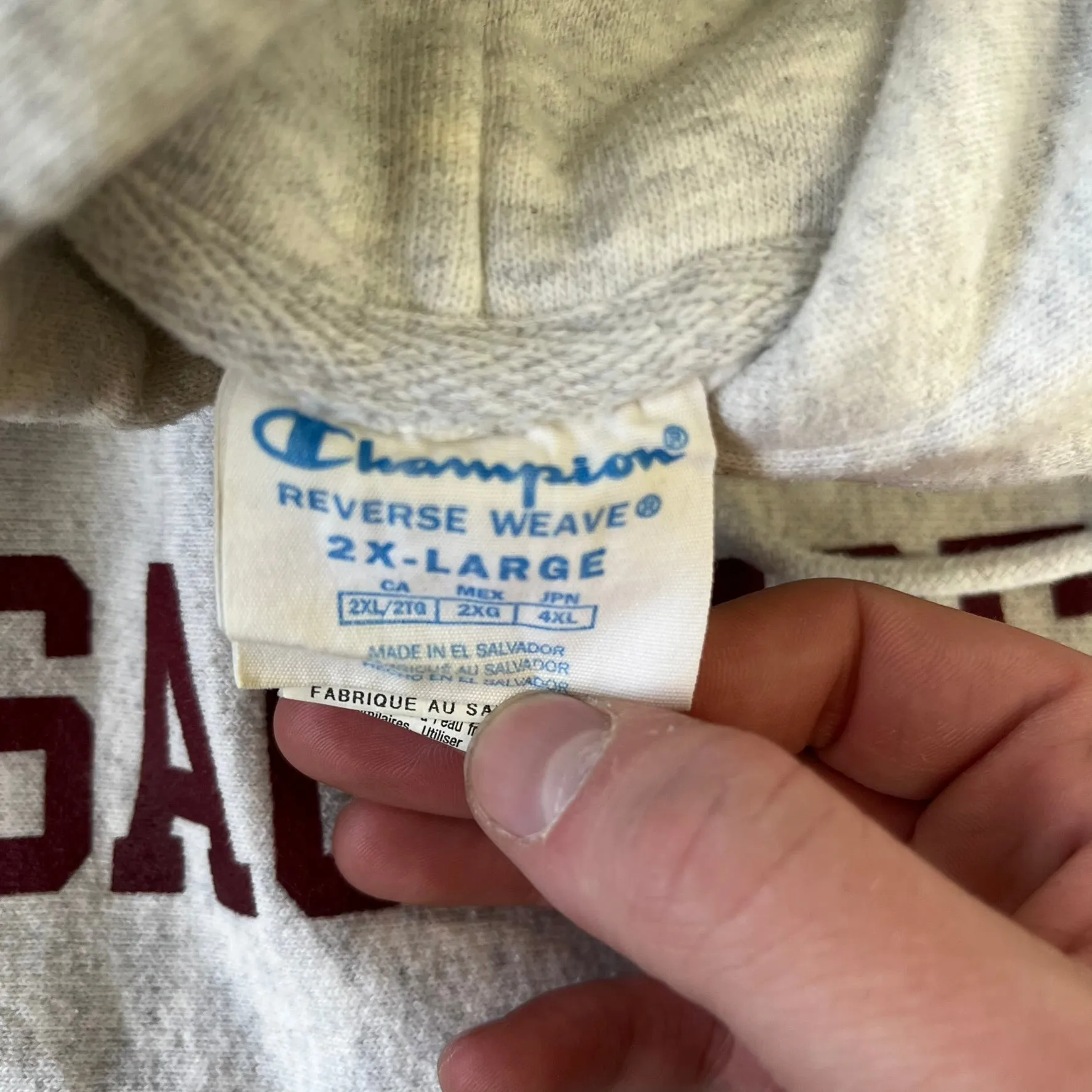 D- Vintage Champion Reverse Weave University Of Massachusetts Hoodie sold by HG Vintage product image thumbnail 3