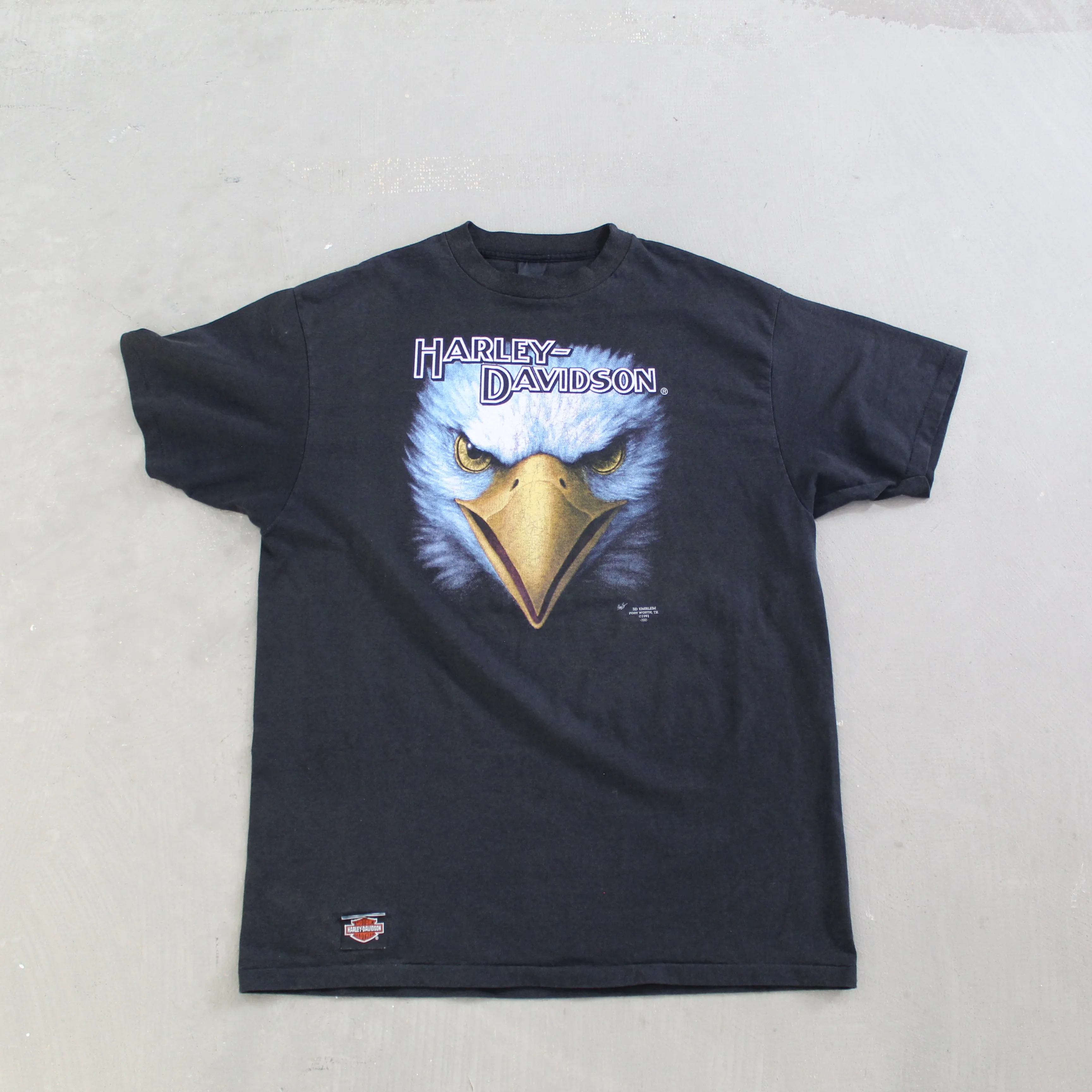 D- Vintage 1991 Harley Davidson 3D Emblem Winnipeg Single Stitch Tee sold by HG Vintage