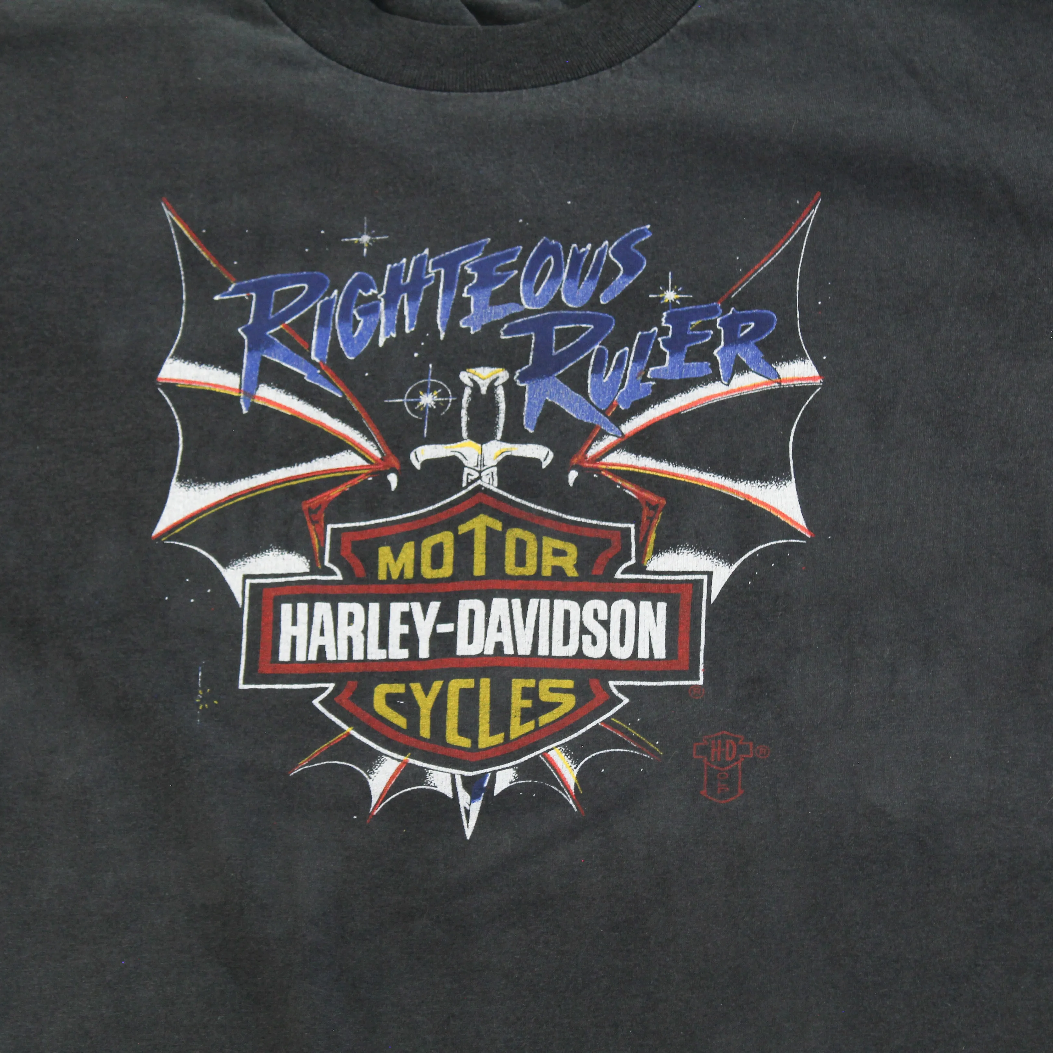 D- Vintage Harley Davidson Righteous Ruler Single Stitch Tee sold by HG Vintage product image thumbnail 2