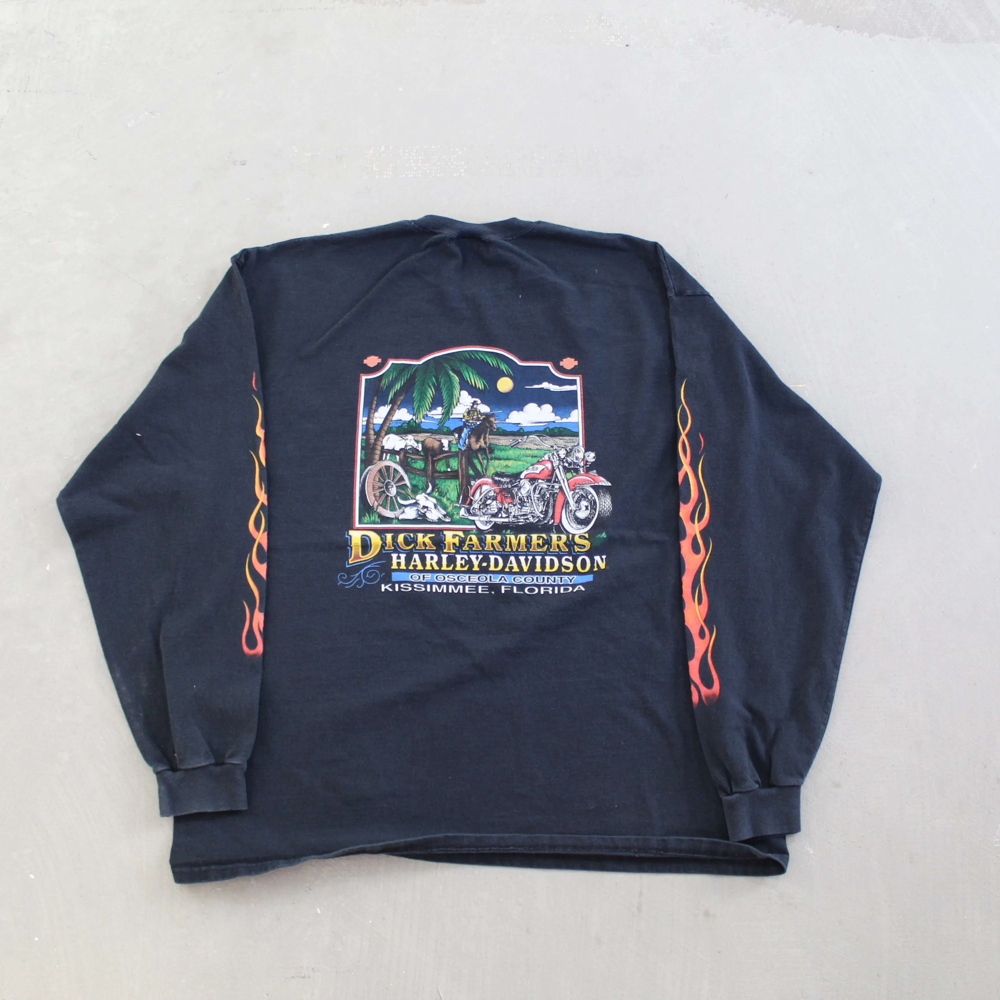 D- Vintage 1998 Harley Davidson Kissimmee, Fl Long Sleeve Tee sold by HG Vintage product image thumbnail 3