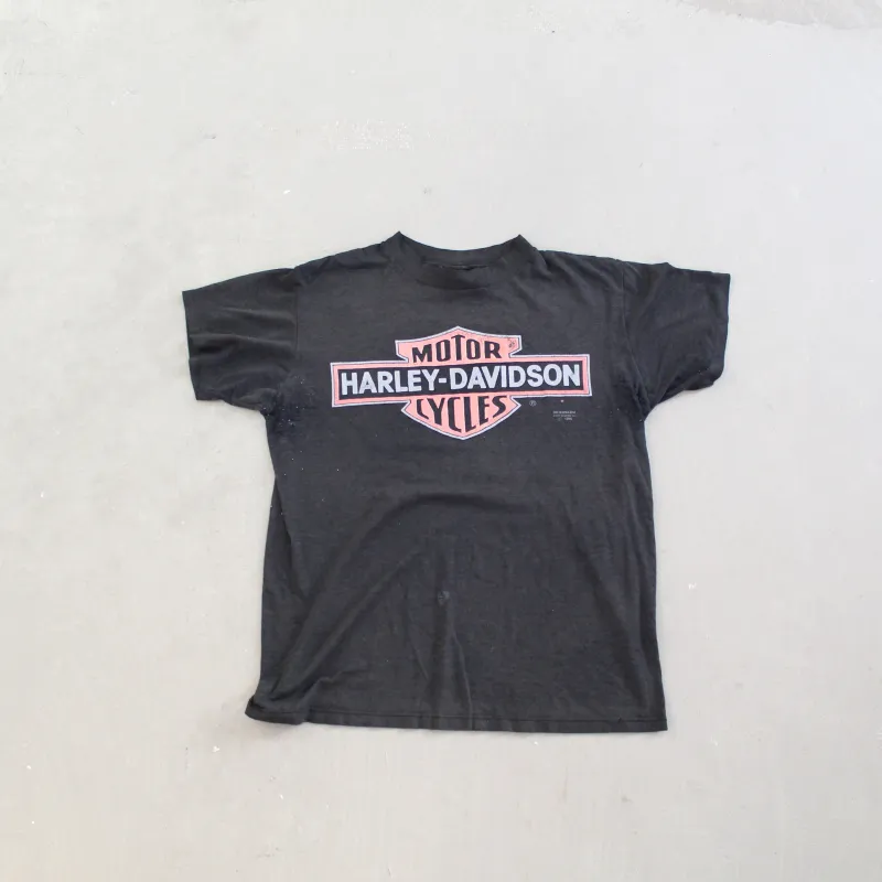 D- Vintage 1990 Harley Davidson 3D Emblem Boise Idaho Single Stitch Tee sold by HG Vintage