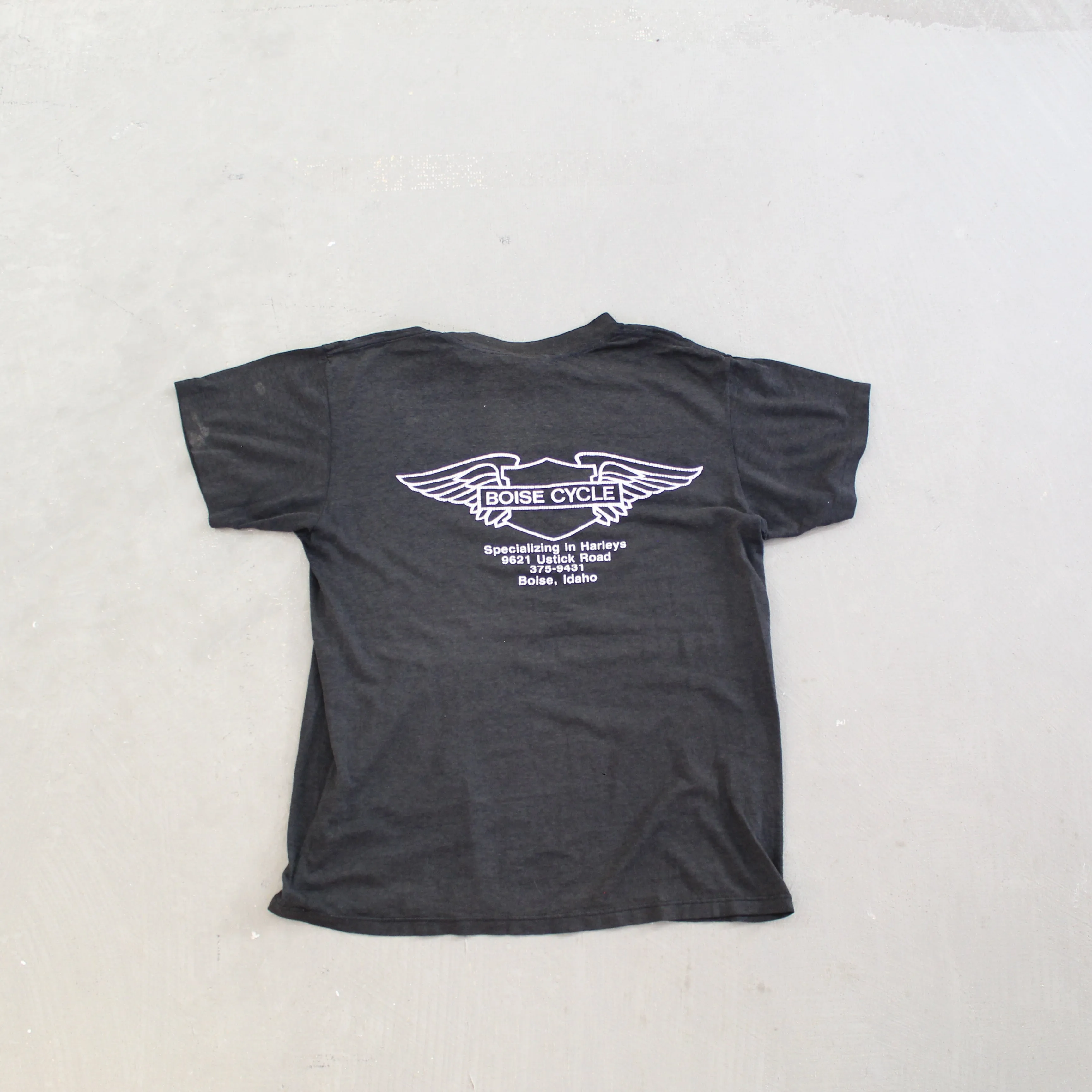 D- Vintage 1990 Harley Davidson 3D Emblem Boise Idaho Single Stitch Tee sold by HG Vintage product image thumbnail 3