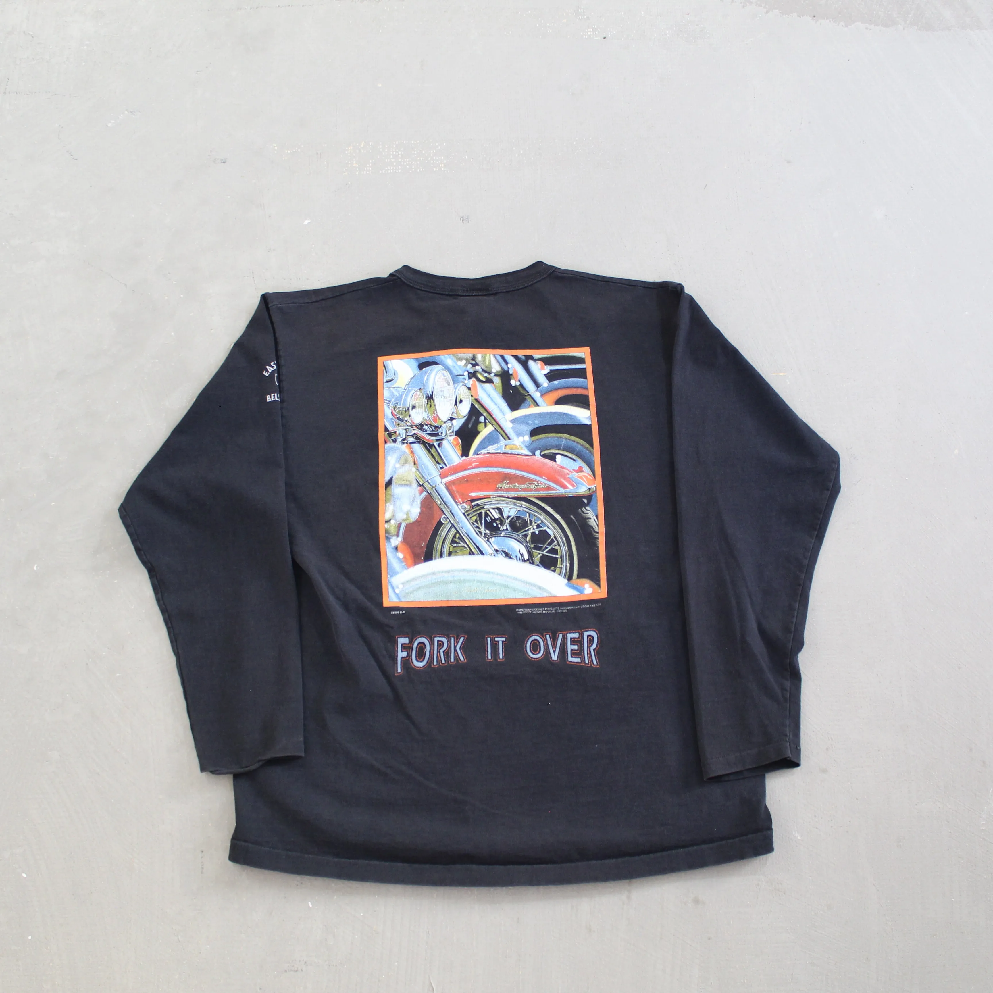 D- Vintage 1996 Harley Davidson Bellevue, WA Henley Long Sleeve sold by HG Vintage product image thumbnail 3