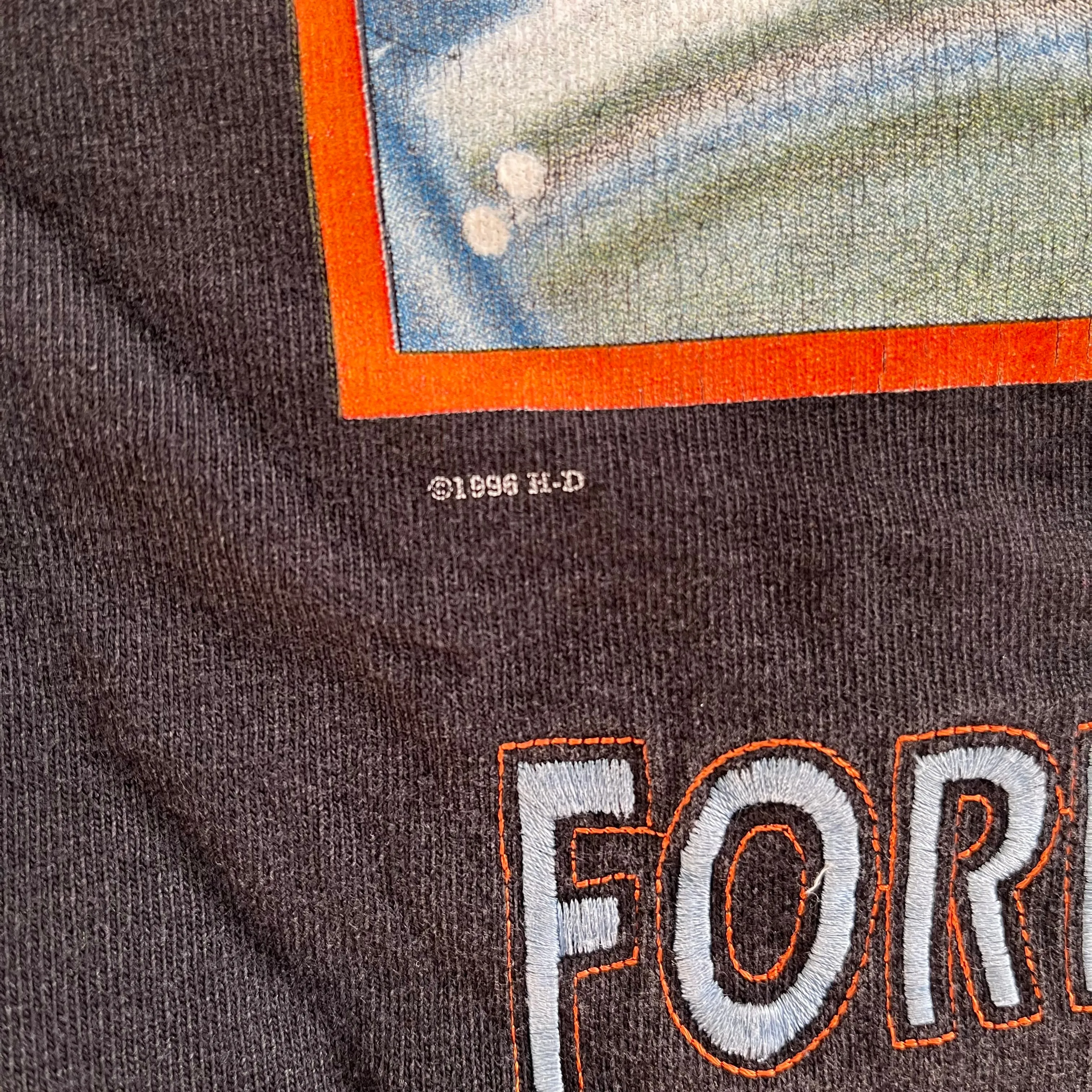 D- Vintage 1996 Harley Davidson Bellevue, WA Henley Long Sleeve sold by HG Vintage product image thumbnail 5