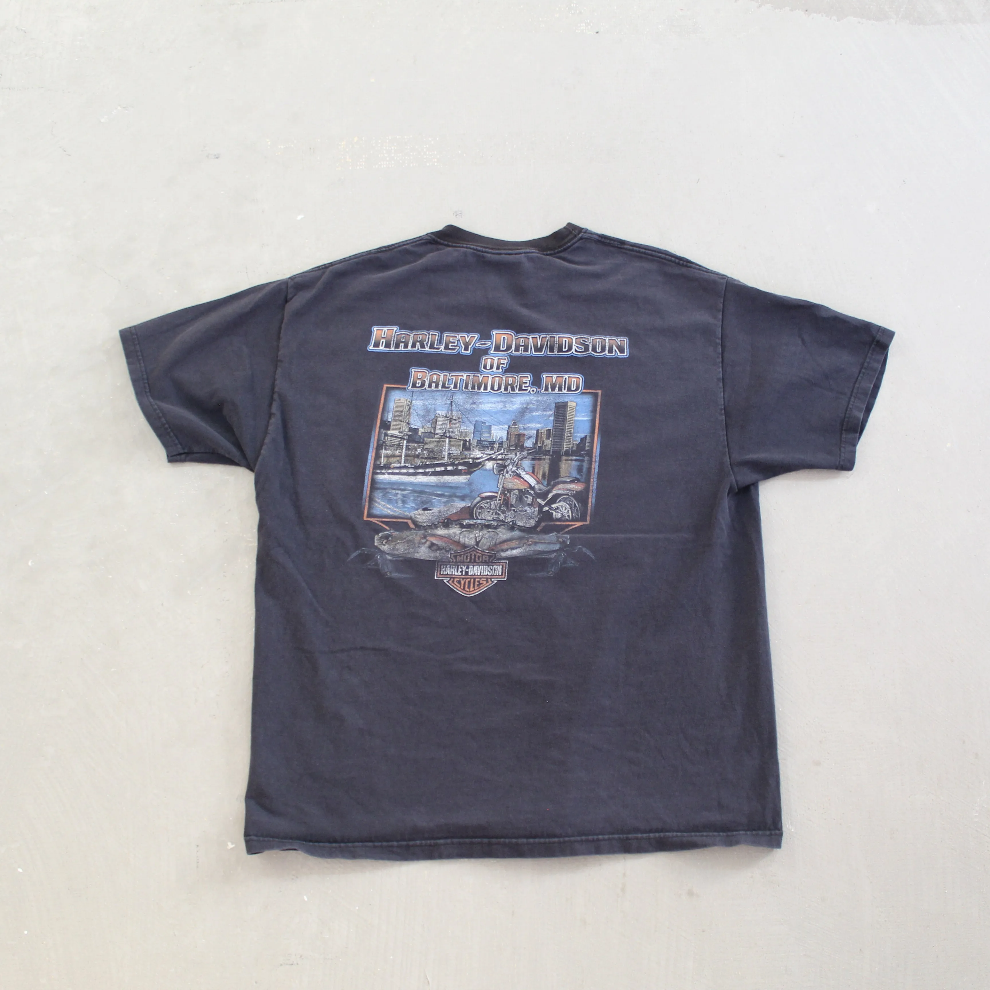 D- Vintage Harley Davidson Of Baltimore Pocket Tee sold by HG Vintage product image thumbnail 3