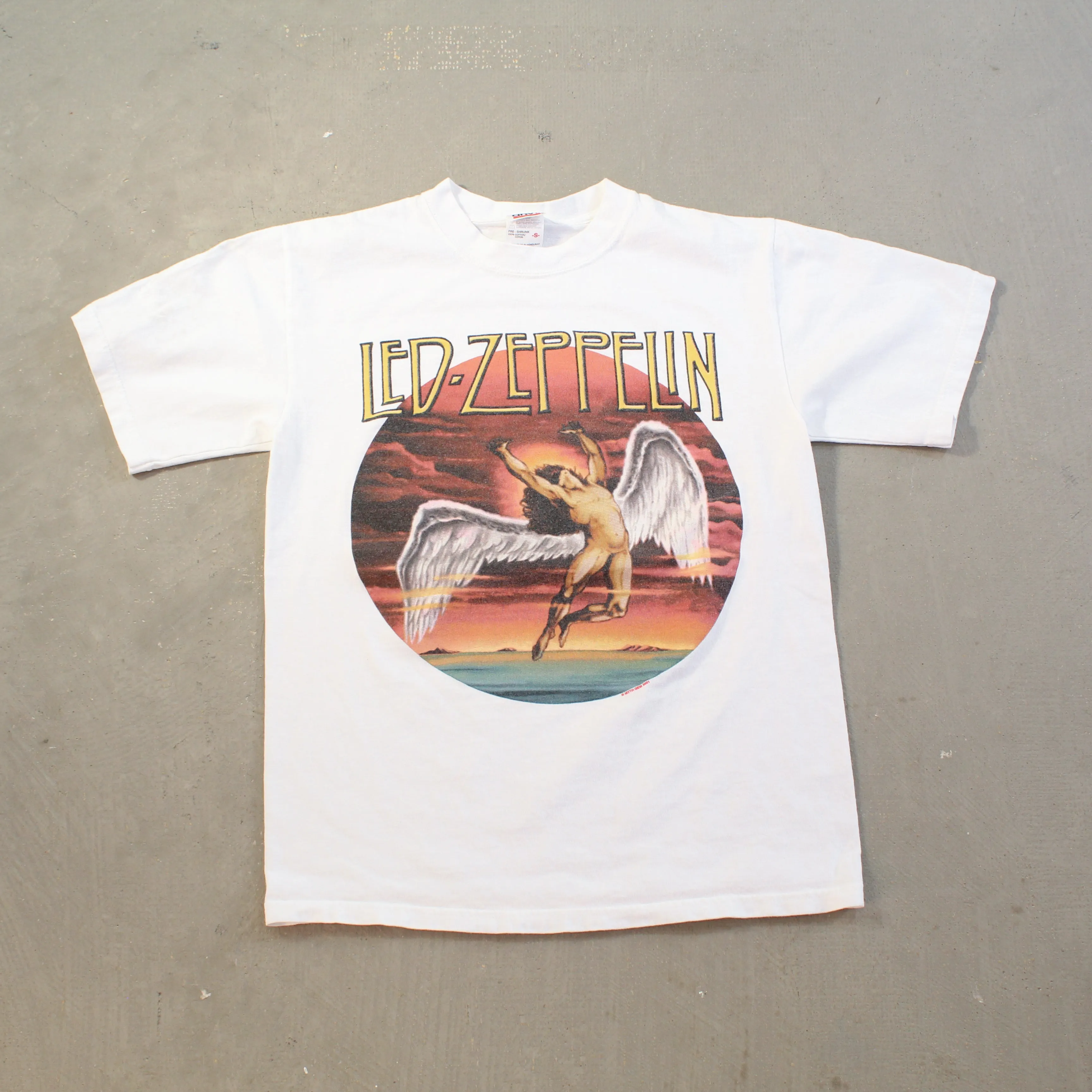 D- Vintage 2001 Led Zeppelin Fallen Icarus Graphic Anvil Tag Tee sold by HG Vintage