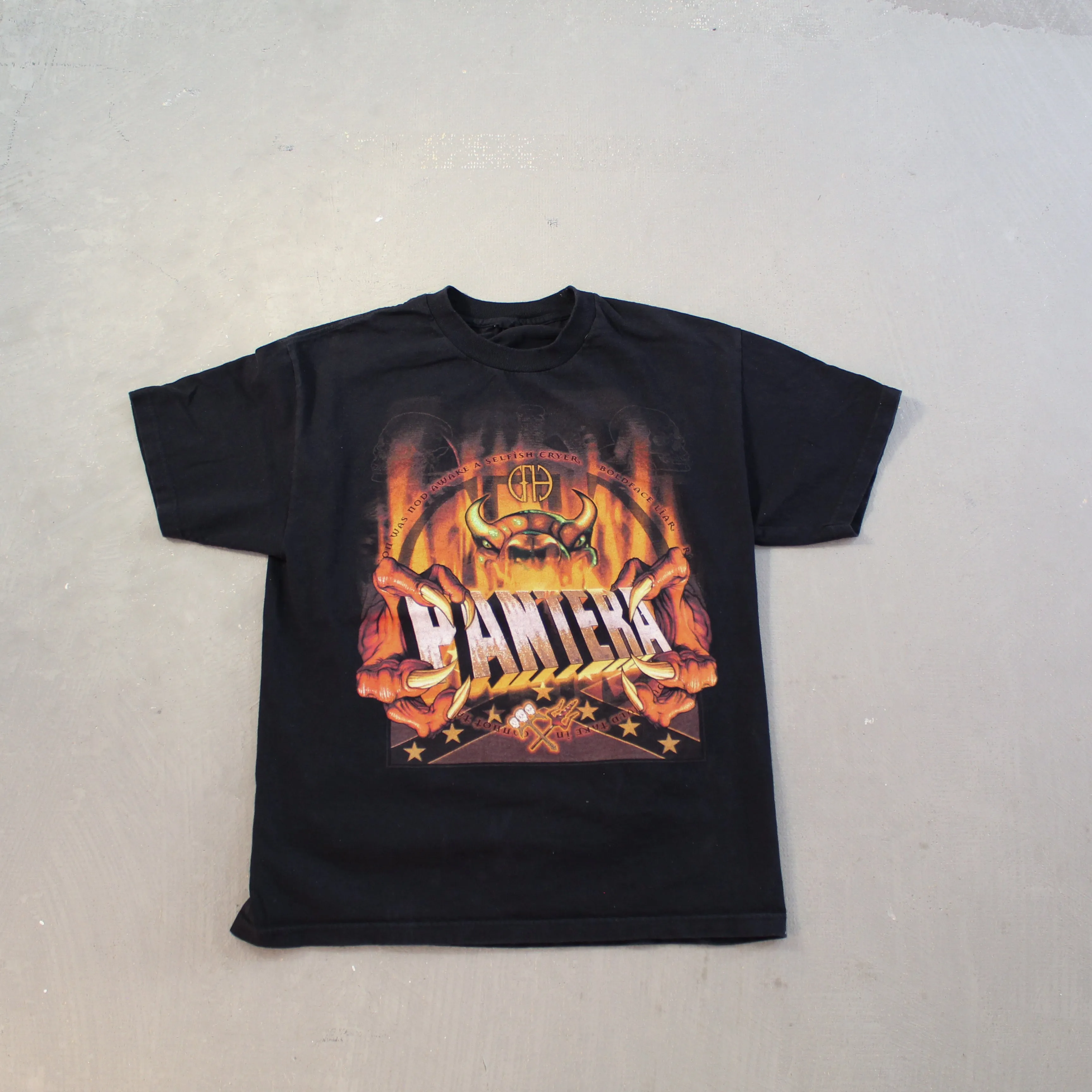 D- Vintage 90s Pantera Demon & 3D Script Tee sold by HG Vintage