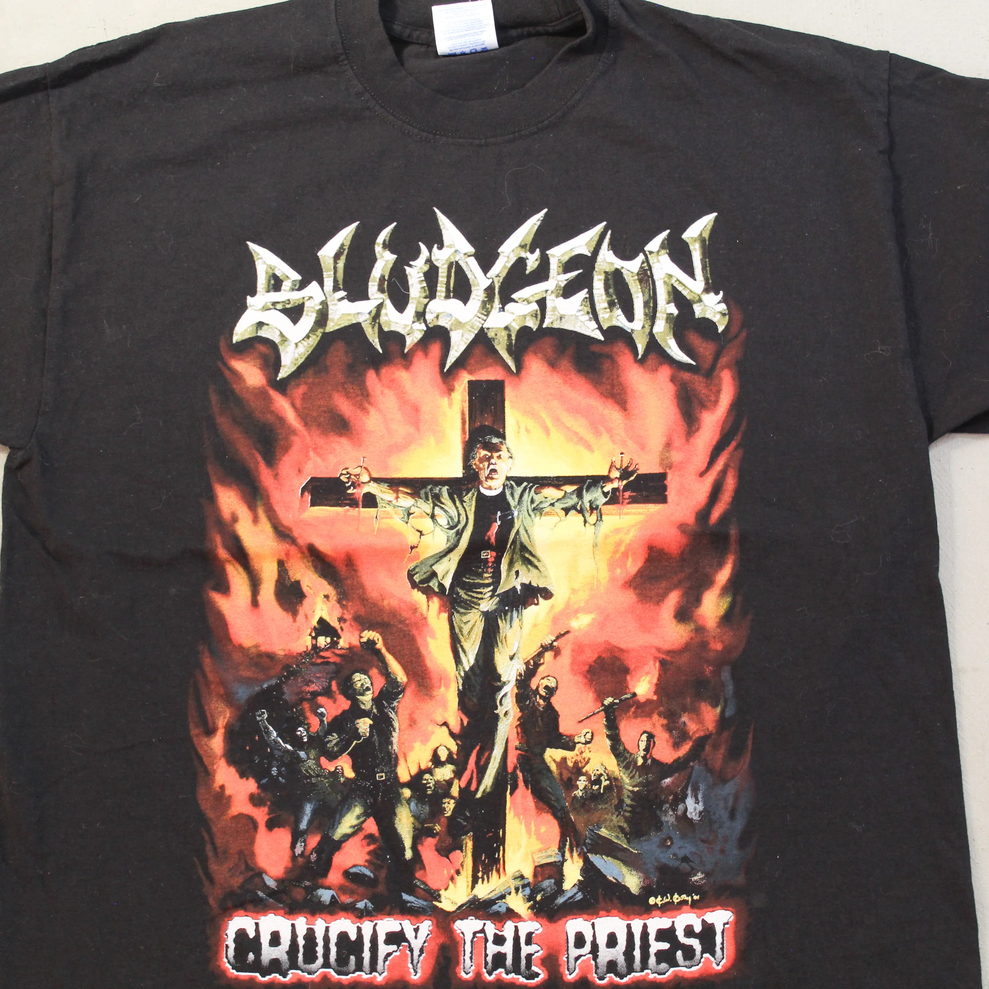 D- Vintage 2001 Bludgeon Crucify The Priest Graphic Tee sold by HG Vintage product image thumbnail 2