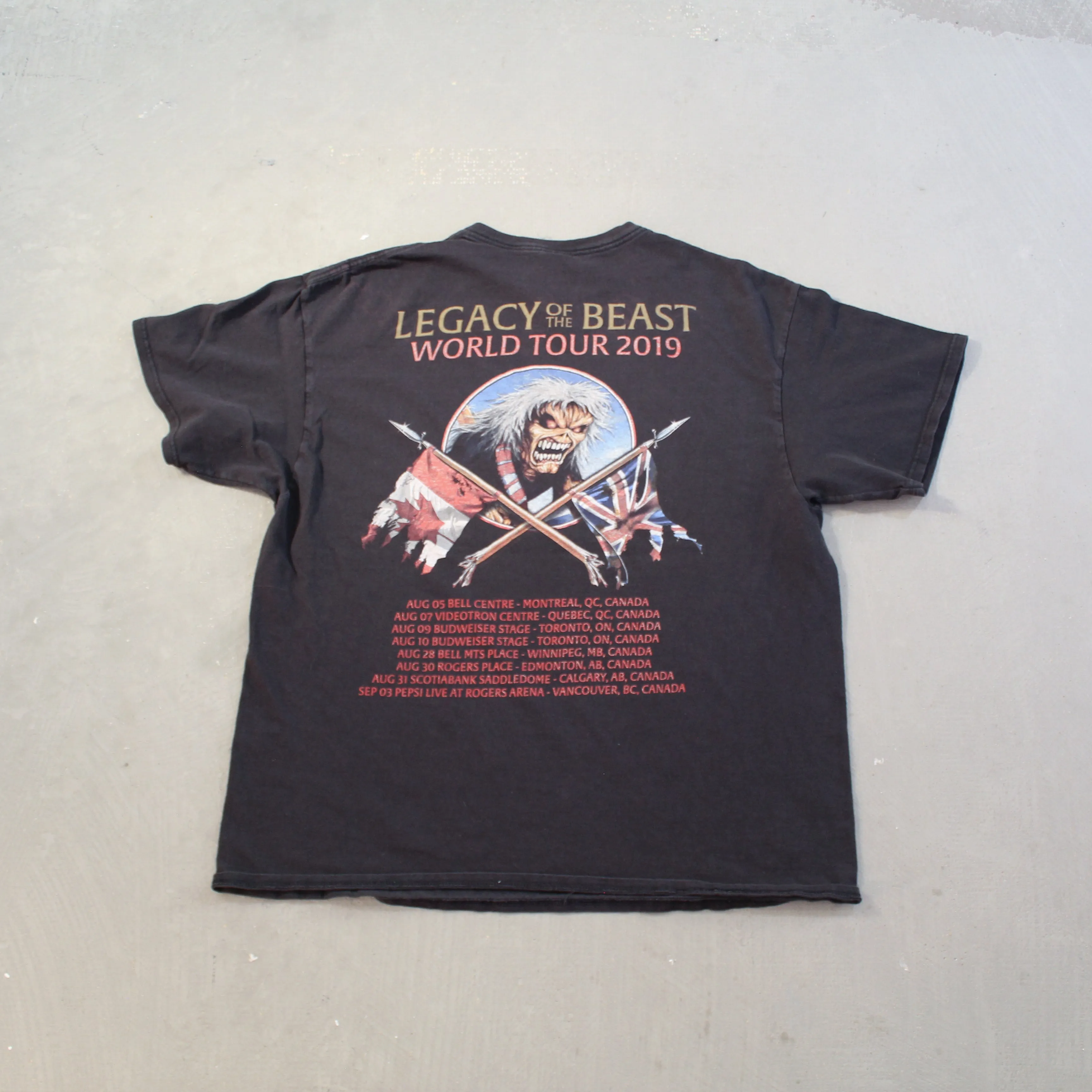 D- 2019 Iron Maiden Legacy Of The Beast Canada Tour Tee sold by HG Vintage product image thumbnail 3
