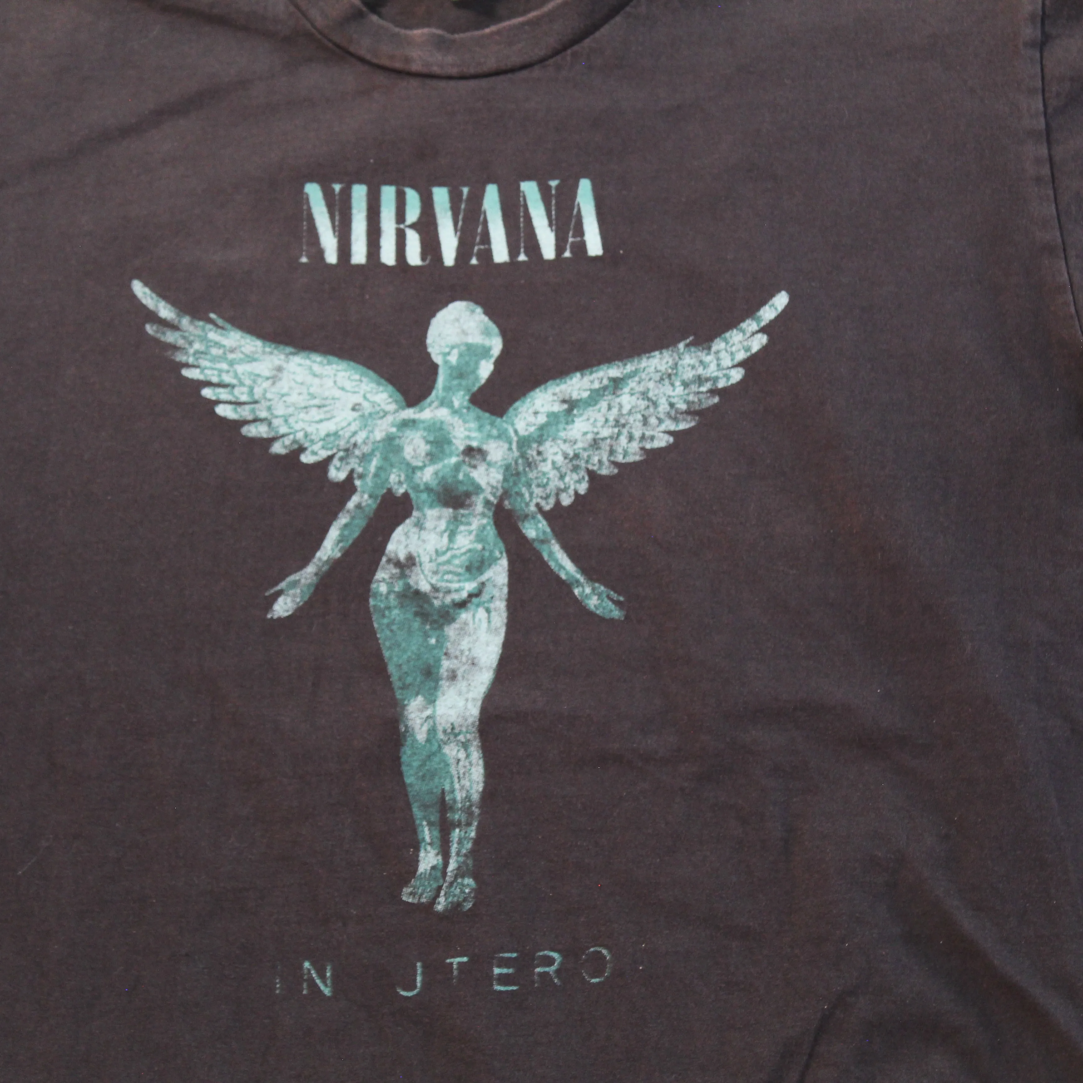 D- Vintage Nirvana In Utero Angel & Script Single Stitch Tee sold by HG Vintage product image thumbnail 2