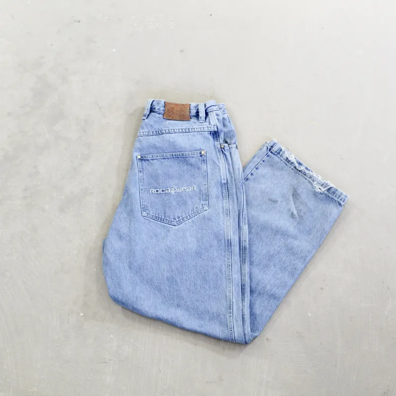 D- Vintage Rocawear Embroidered Text Back Pocket Baggy Jeans 38w sold by HG Vintage