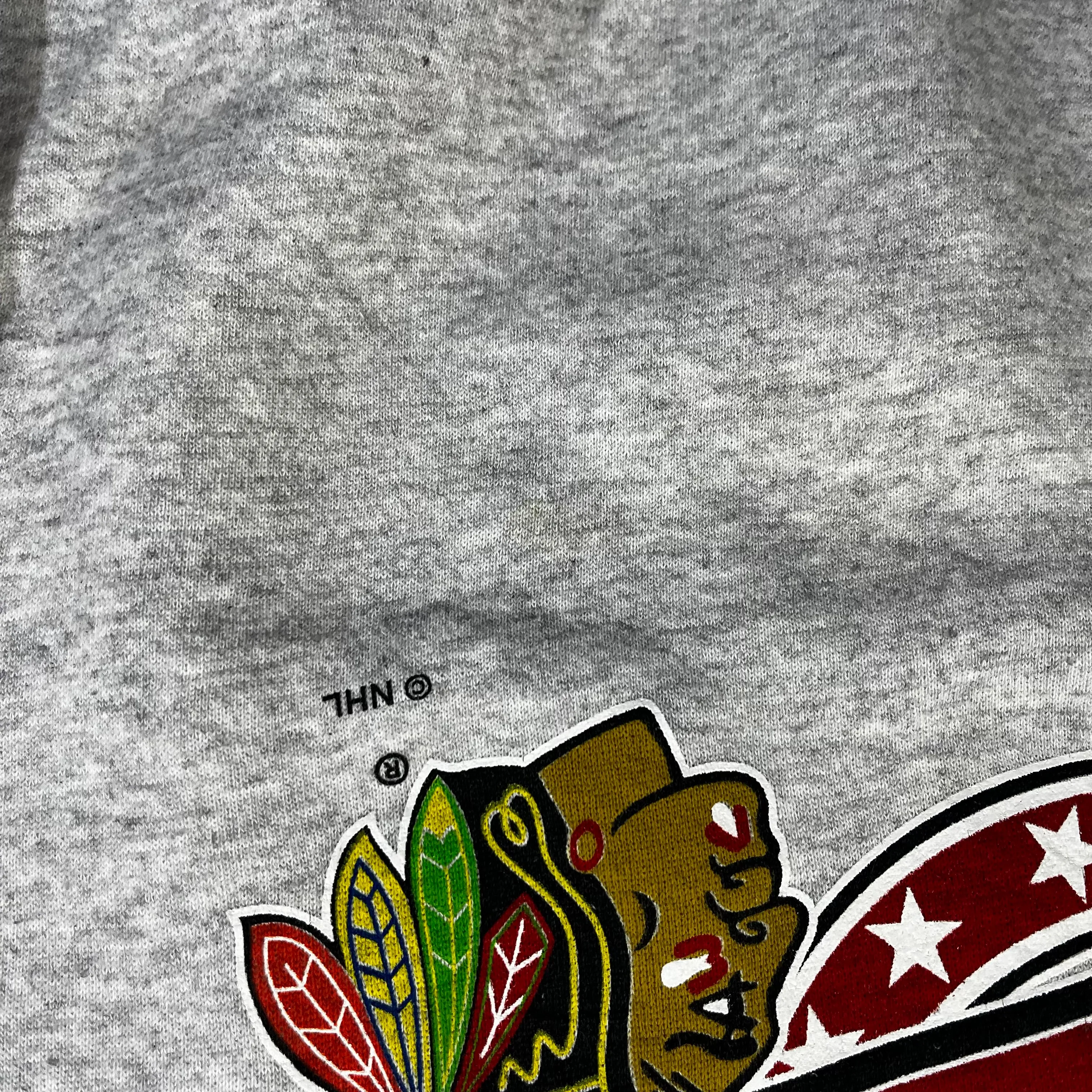 D- Vintage Chicago Blackhawks NHL Logo 7 text & Logo Crewneck sold by HG Vintage product image thumbnail 3