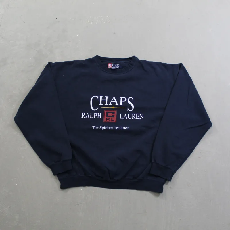 D- Vintage Chaps Ralph Lauren Text The Spirited Tradition Crewneck sold by HG Vintage