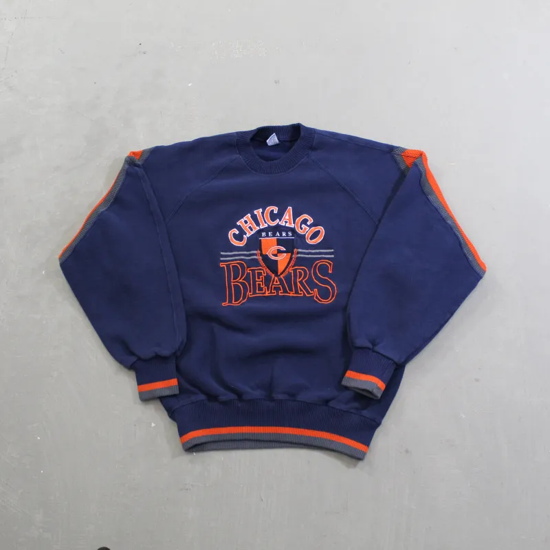 D- Vintage Chicago Bears NFL Embroidered Text Crewneck sold by HG Vintage