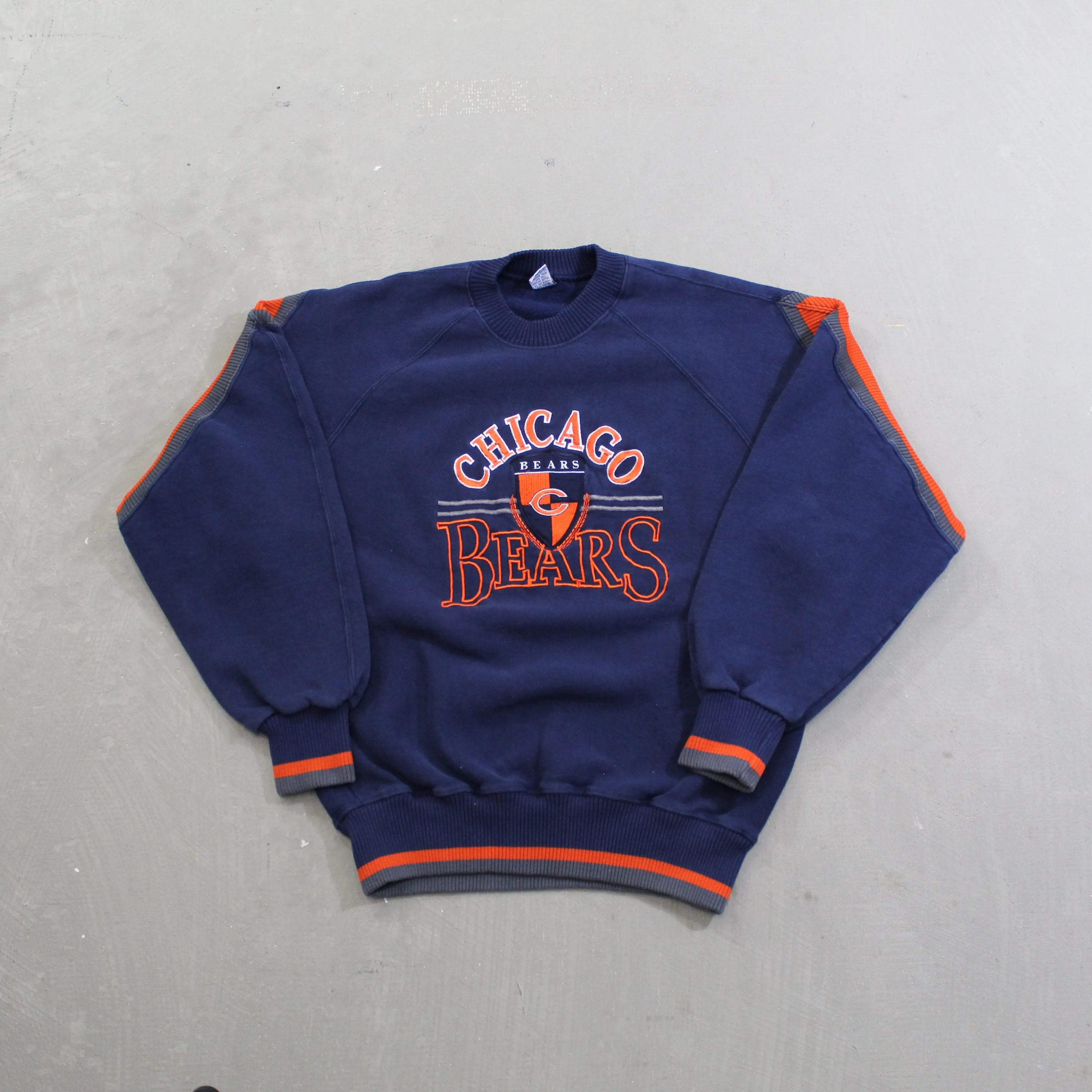 D- Vintage Chicago Bears NFL Embroidered Text Crewneck sold by HG Vintage