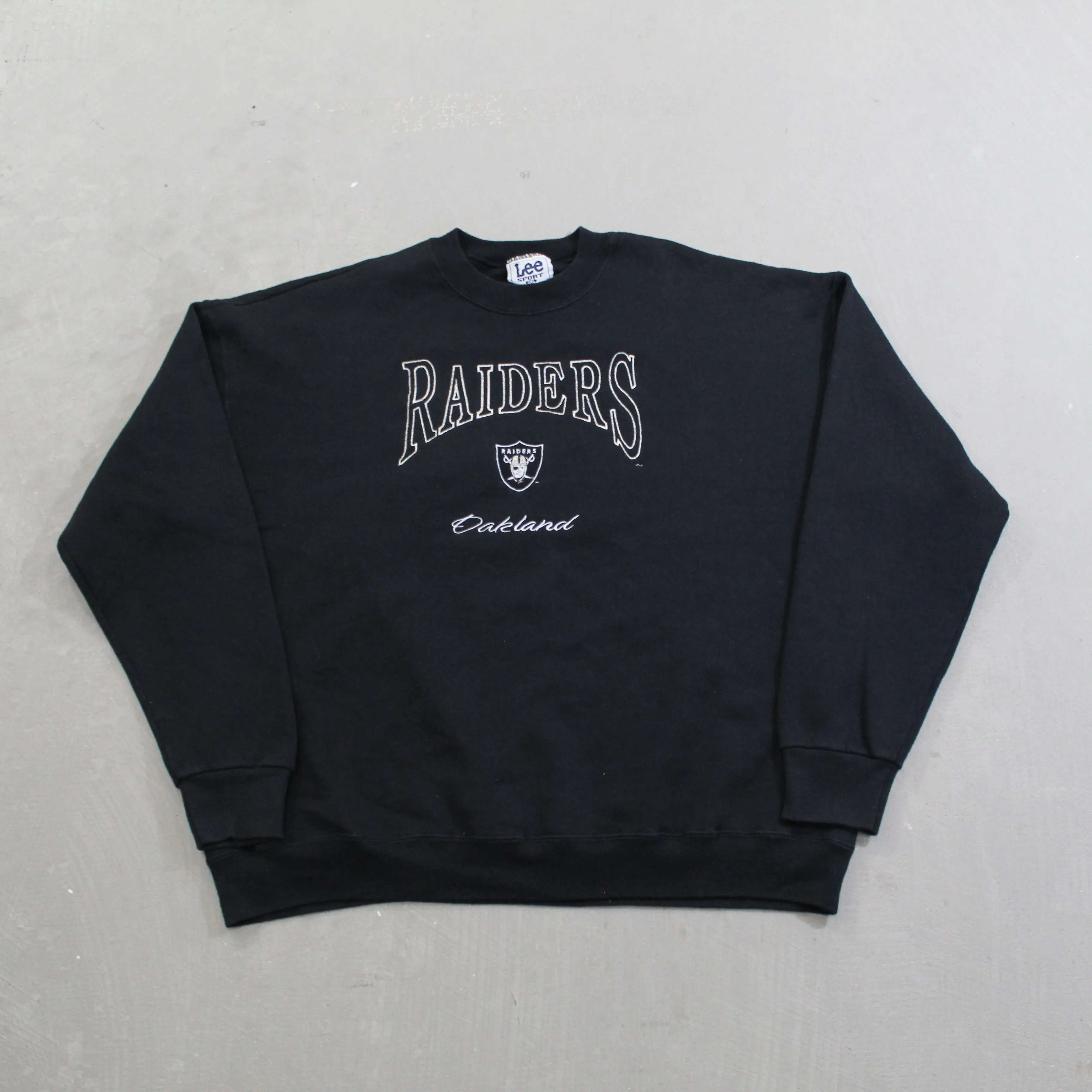 D- Vintage Oakland Raiders NFL Lee Embroidered Logo & Text Crewneck sold by HG Vintage