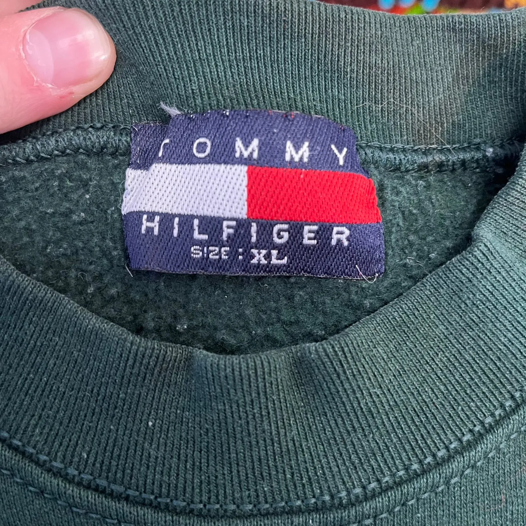 D- Vintage 1996 Tommy Hilfiger Embroidered Logo & Text Crewneck sold by HG Vintage product image thumbnail 3