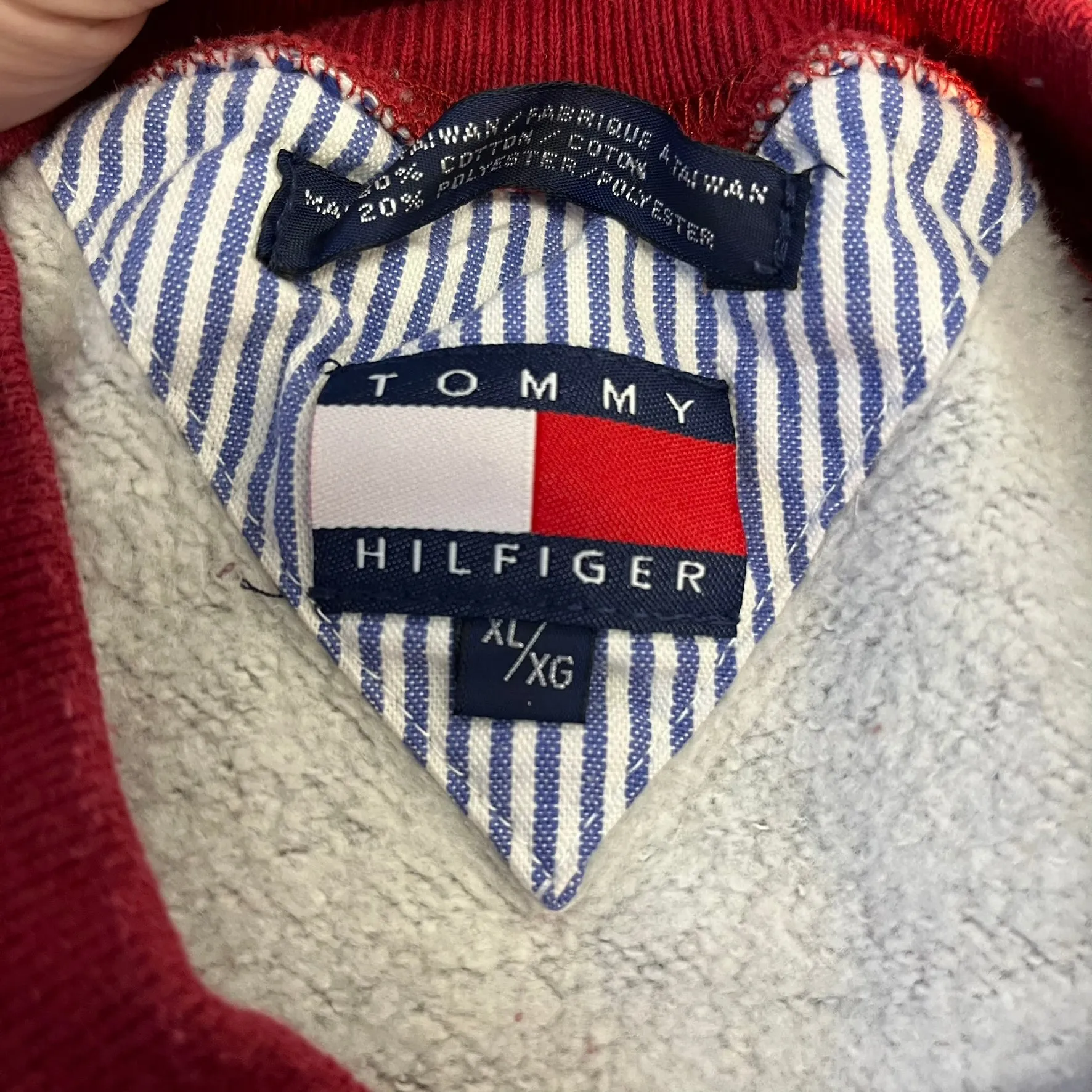D- Vintage Tommy Hilfiger Embroidered Crest Color Block Crewneck sold by HG Vintage product image thumbnail 3