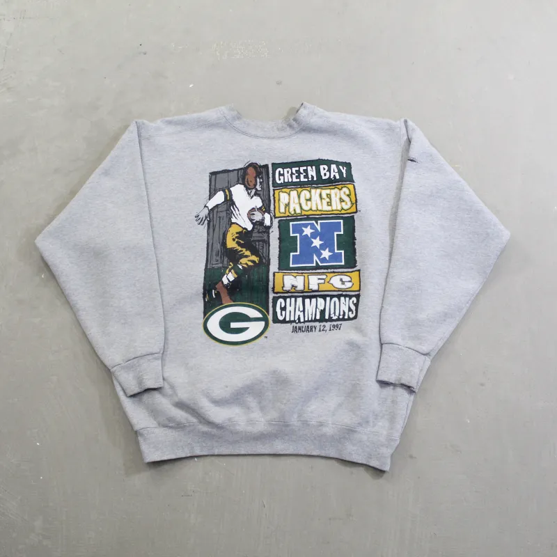 D- Vintage 1997 Green Bay Packers NFL Starter NFC Champions Crewneck sold by HG Vintage