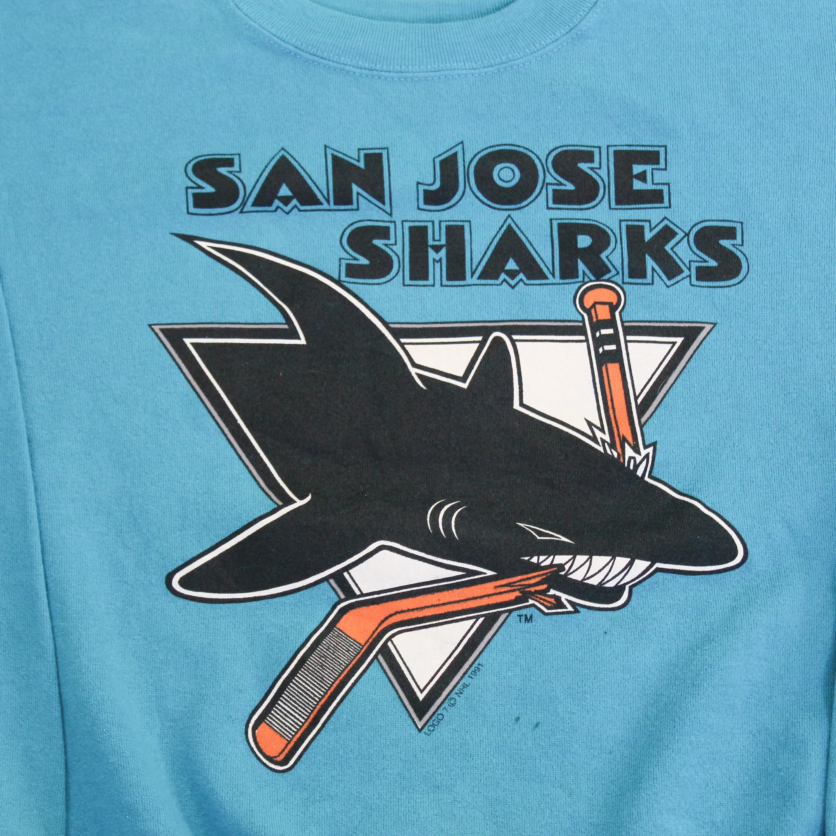 D- Vintage 1991 San Jose Sharks NHL Logo 7 Logo Crewneck sold by HG Vintage product image thumbnail 2