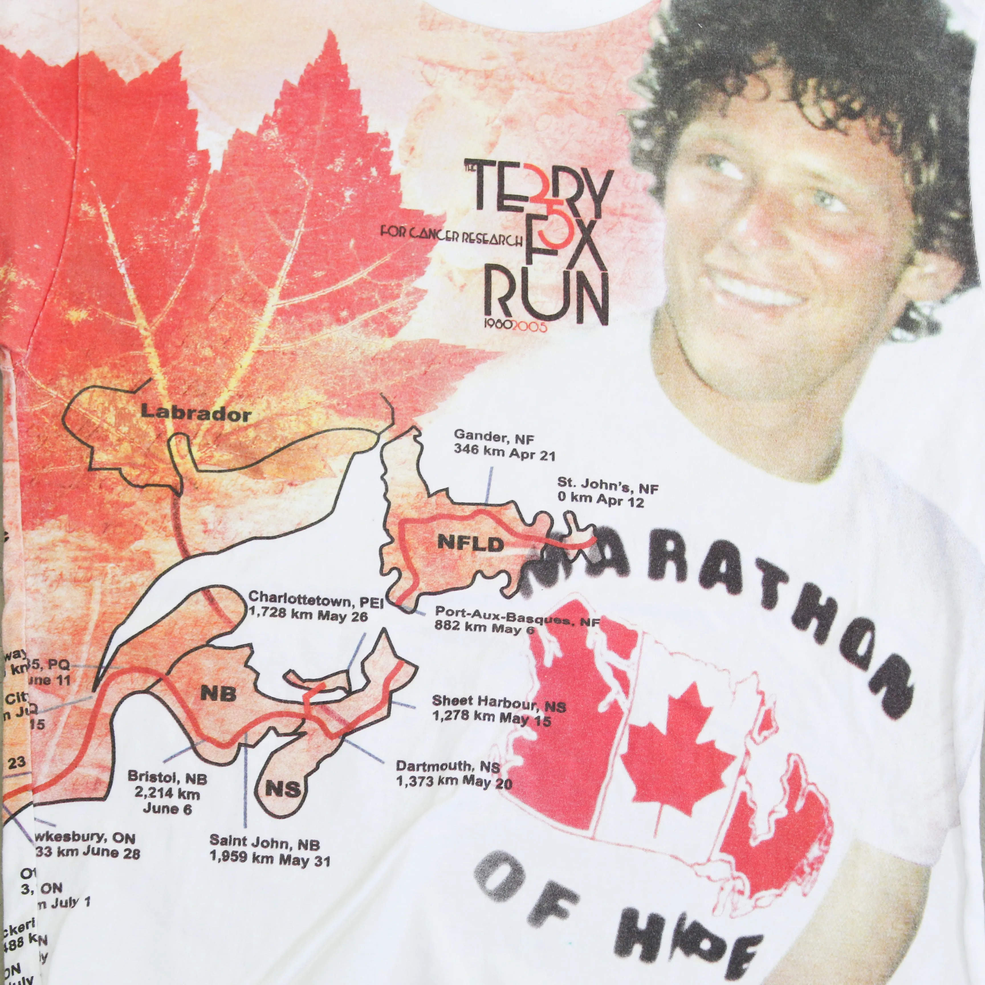 D- Vintage 2005 Terry Fox Foundation Run Full Print Tee sold by HG Vintage product image thumbnail 2