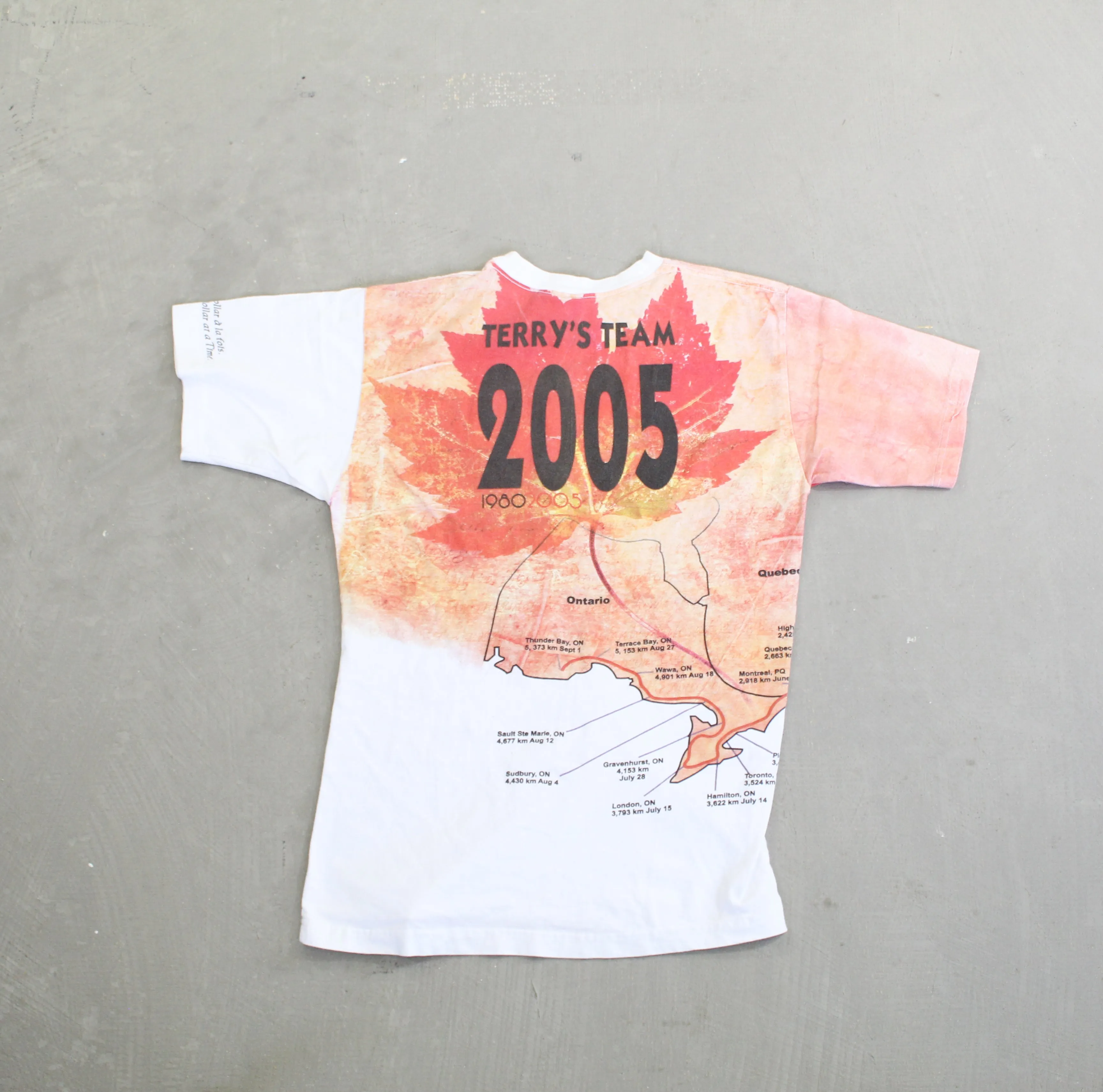 D- Vintage 2005 Terry Fox Foundation Run Full Print Tee sold by HG Vintage product image thumbnail 3