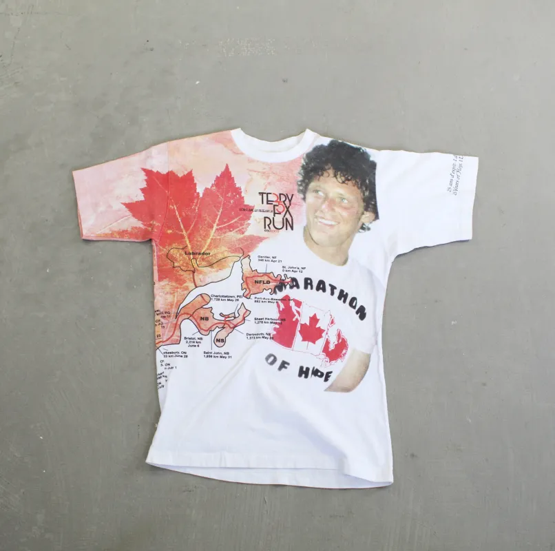 D- Vintage 2005 Terry Fox Foundation Run Full Print Tee sold by HG Vintage
