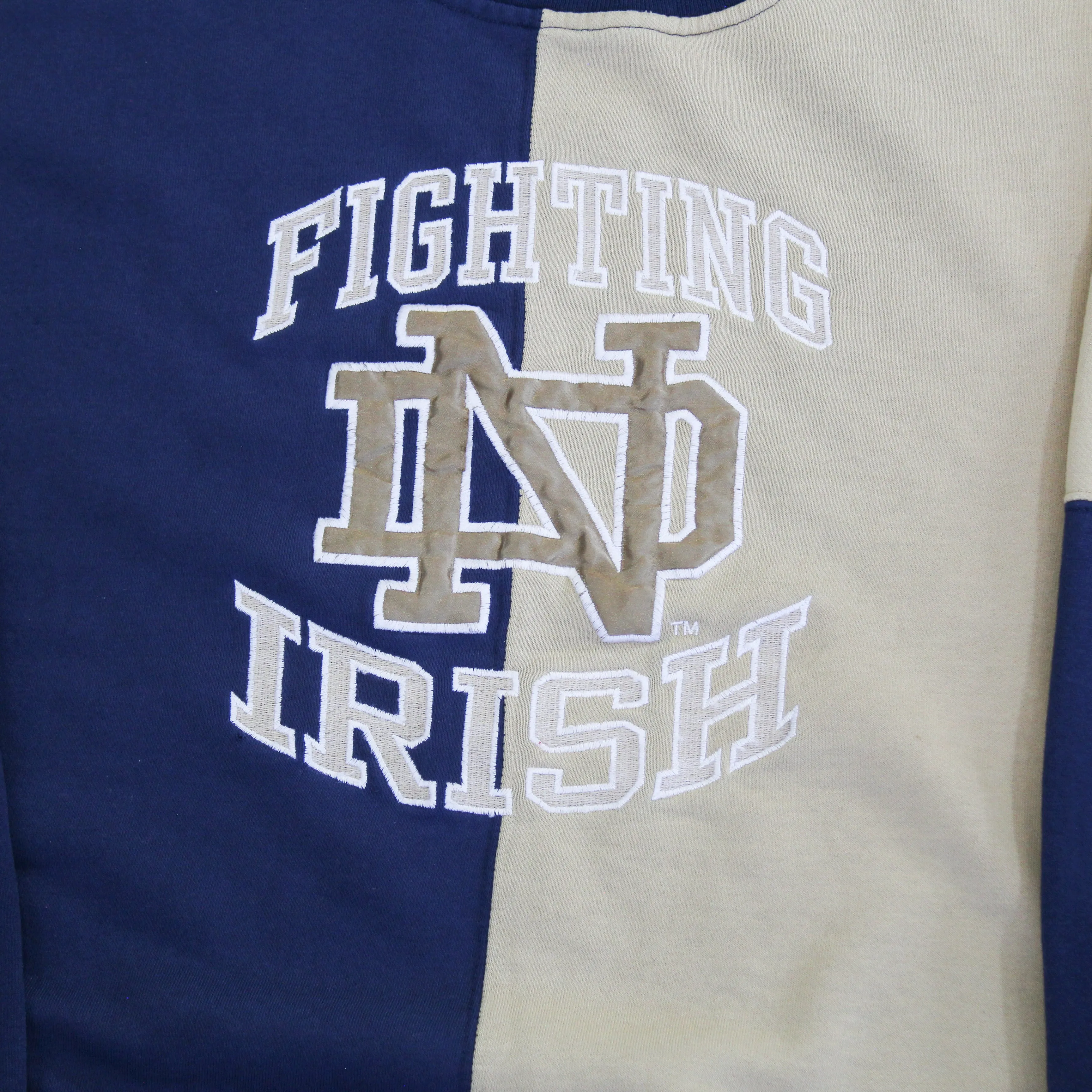 D- Vintage University Of Notre Dame Fighting Irish Starter Puff Print Text Crewneck sold by HG Vintage product image thumbnail 2