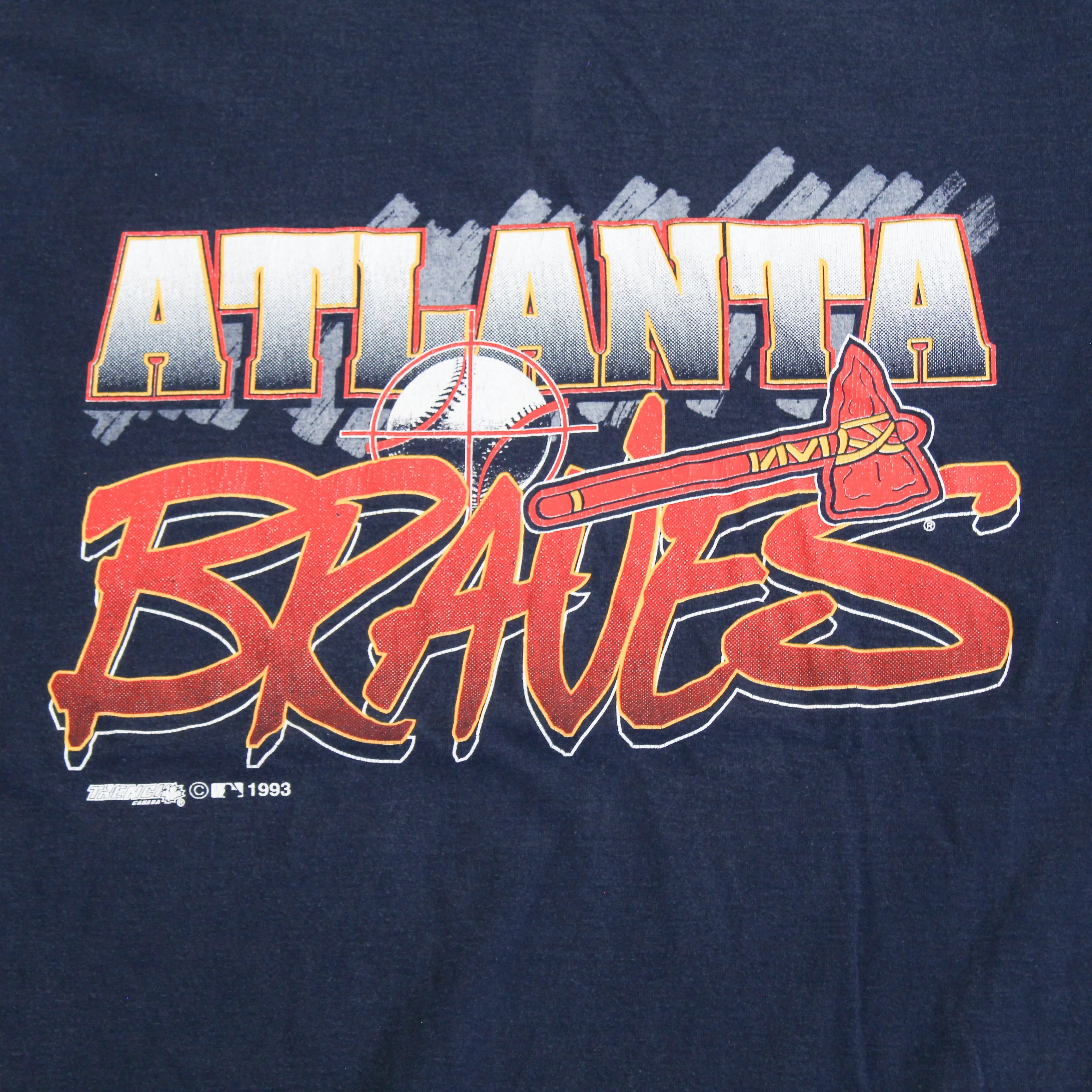 D- Vintage 1993 Atlanta Braves MLB Trench Canada Text Tee sold by HG Vintage product image thumbnail 2