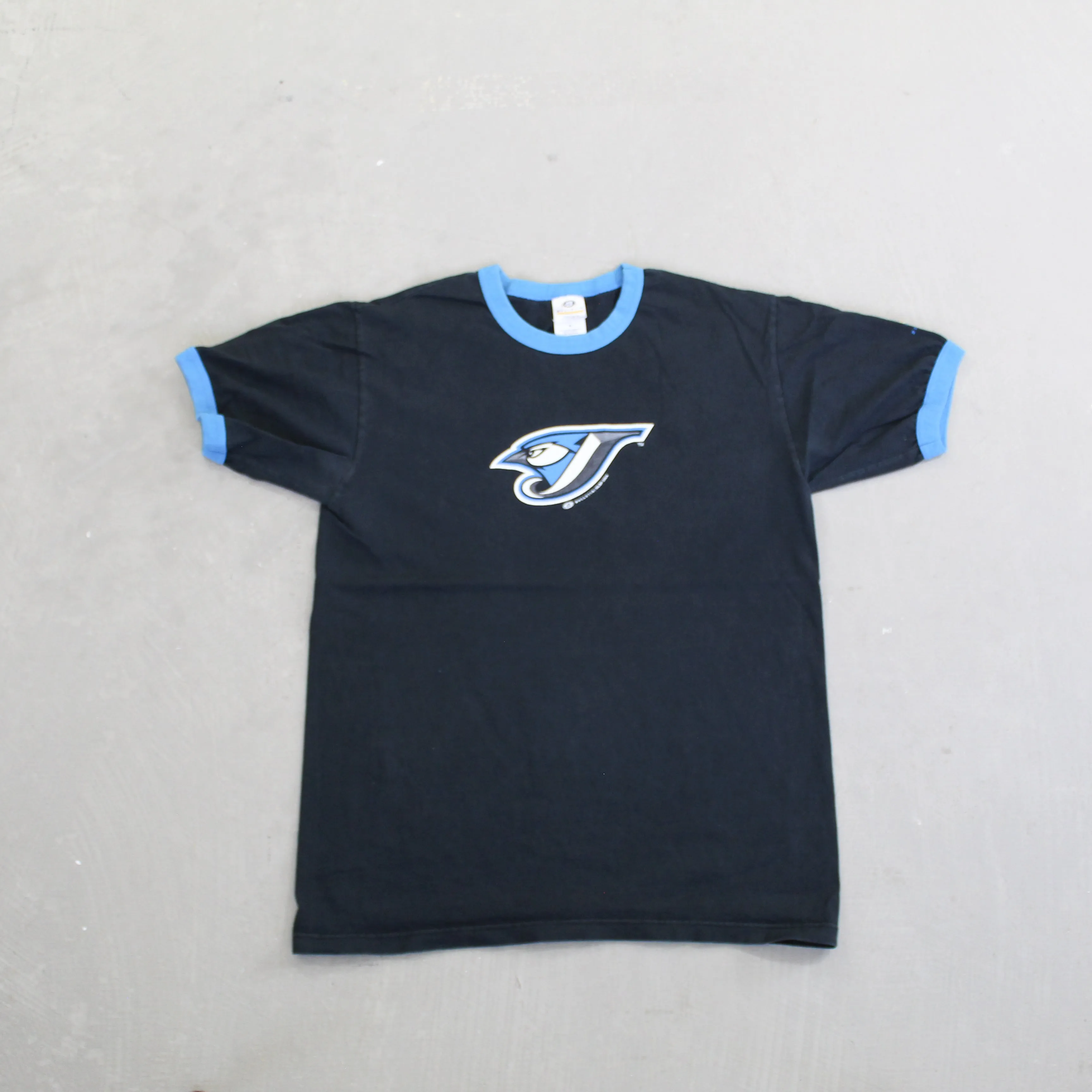 D- Vintage 2004 Toronto Blue Jays MLB Bulletin Logo Ringer Tee sold by HG Vintage