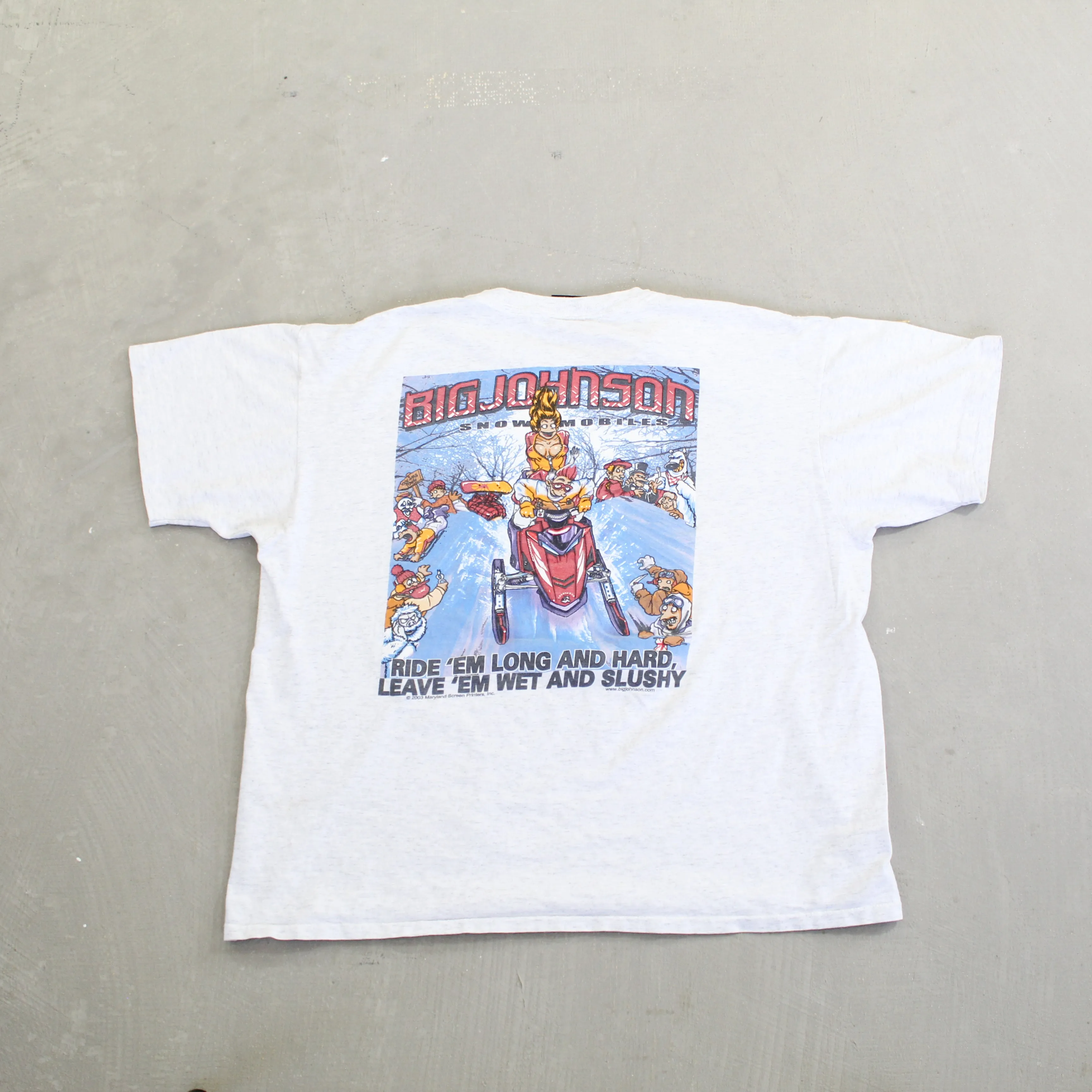 D- Vintage 2003 Big Johnson Snow Mobiles Graphic Single Stitch Tee sold by HG Vintage product image thumbnail 3