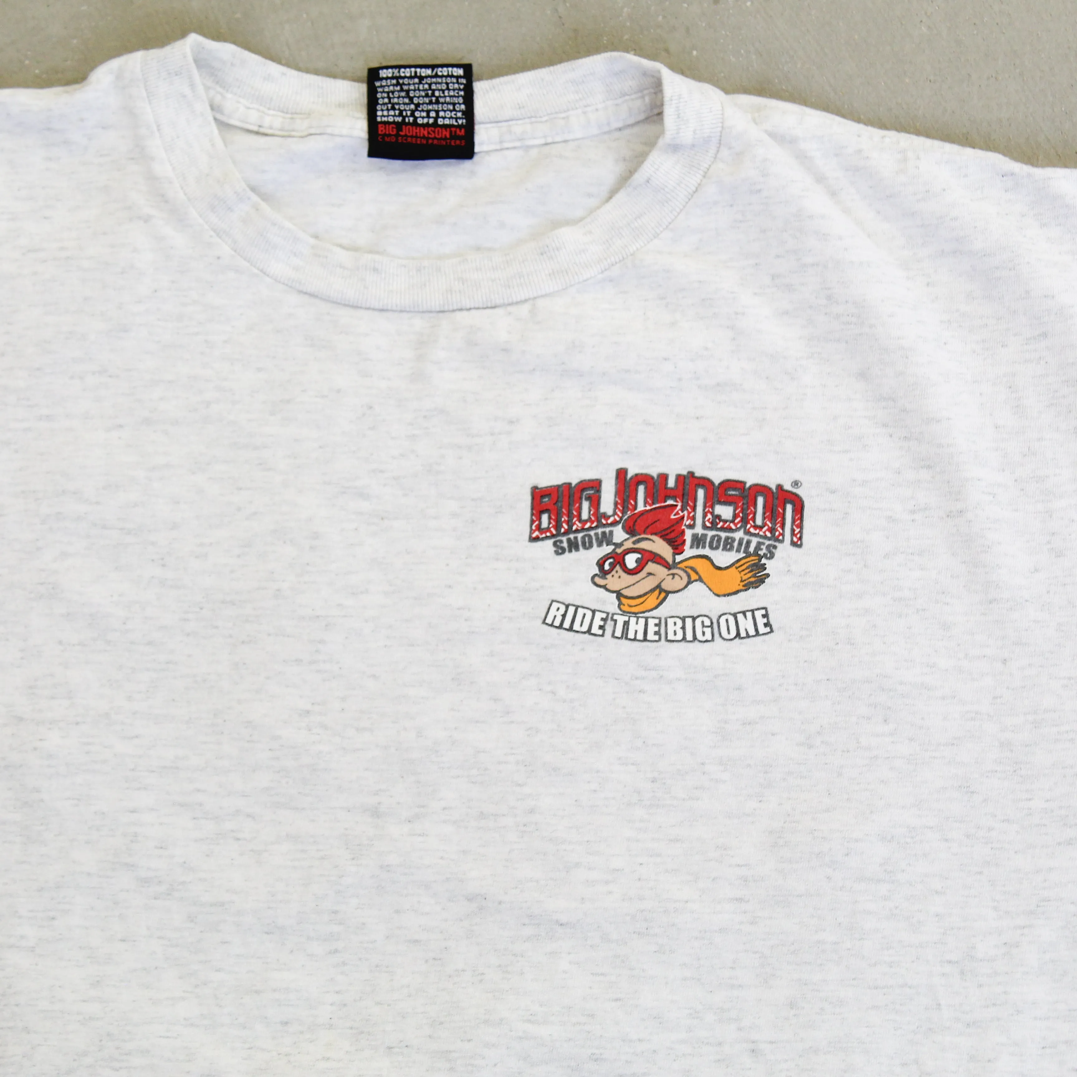 D- Vintage 2003 Big Johnson Snow Mobiles Graphic Single Stitch Tee sold by HG Vintage product image thumbnail 2