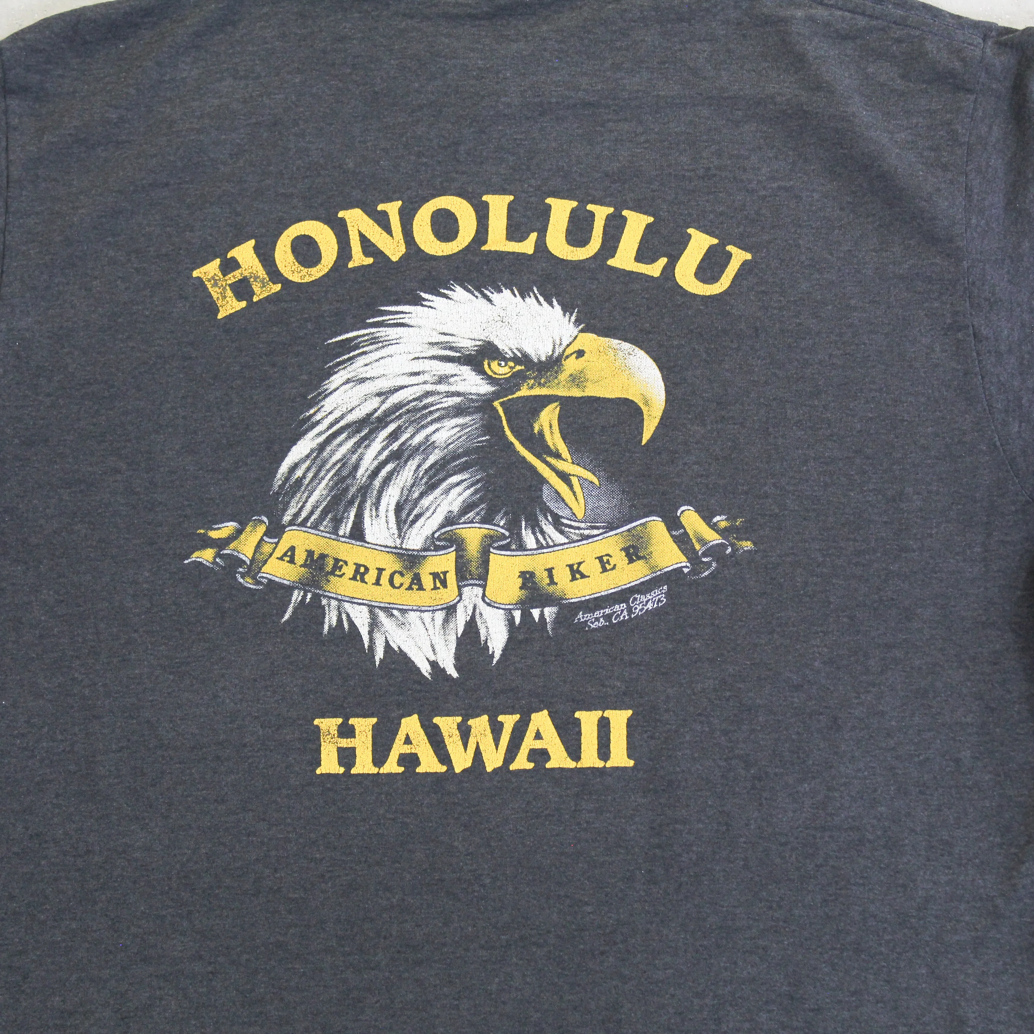 D- Vintage 1991 3D Emblem Harley Davidson Honolulu Survivor Wolf Single Stitch Tee sold by HG Vintage product image thumbnail 4