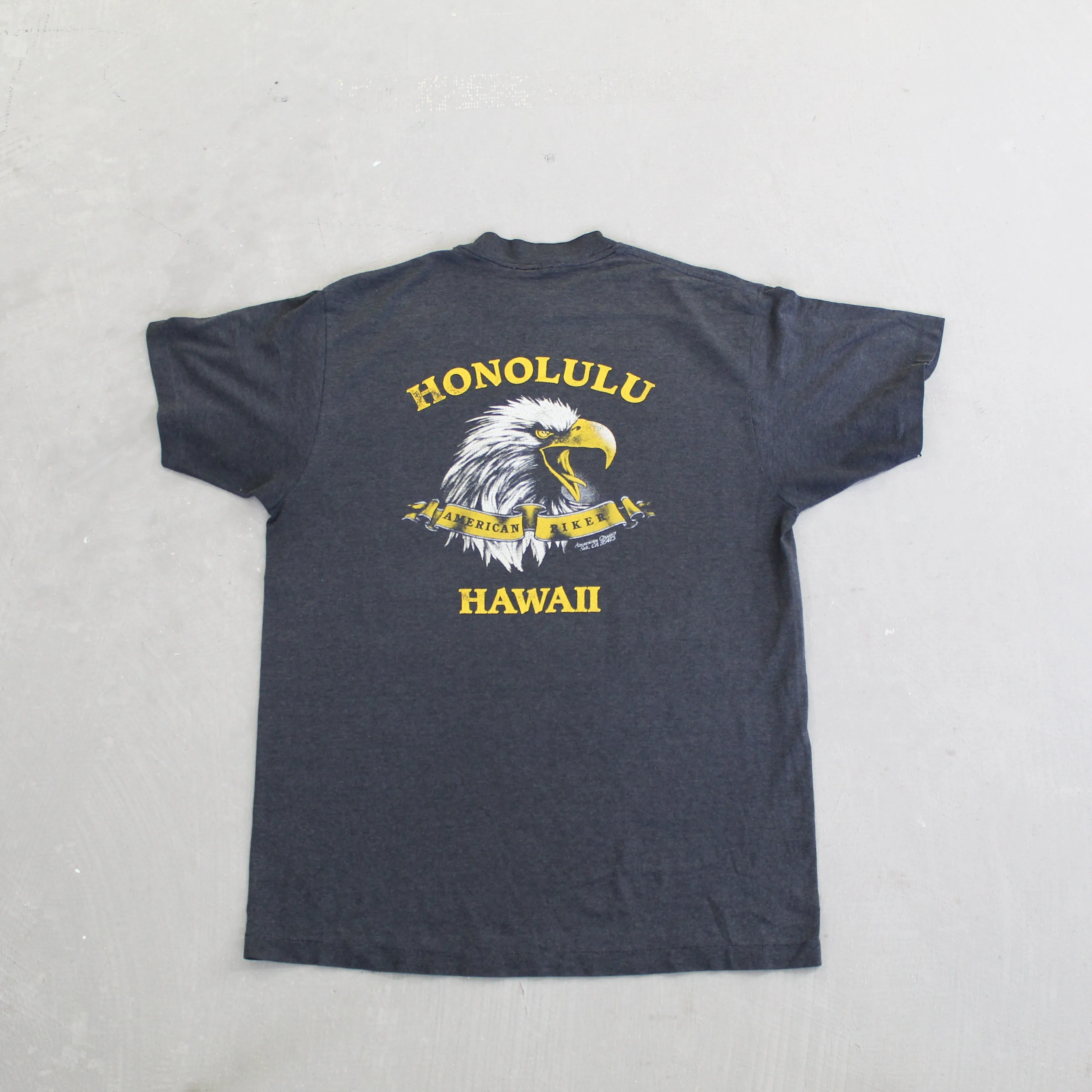D- Vintage 1991 3D Emblem Harley Davidson Honolulu Survivor Wolf Single Stitch Tee sold by HG Vintage product image thumbnail 3