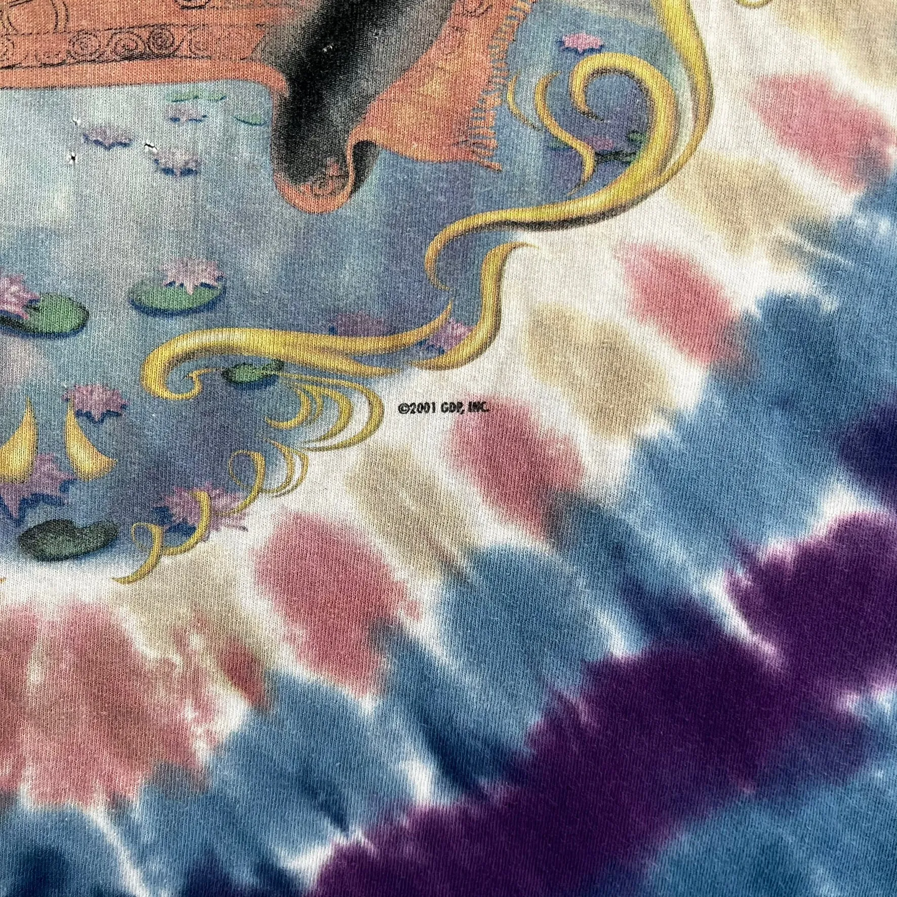 D- Vintage 2001 Grateful Dead Liquid Blue Taj Mahal & Skeleton Tie Dye Tee sold by HG Vintage product image thumbnail 5