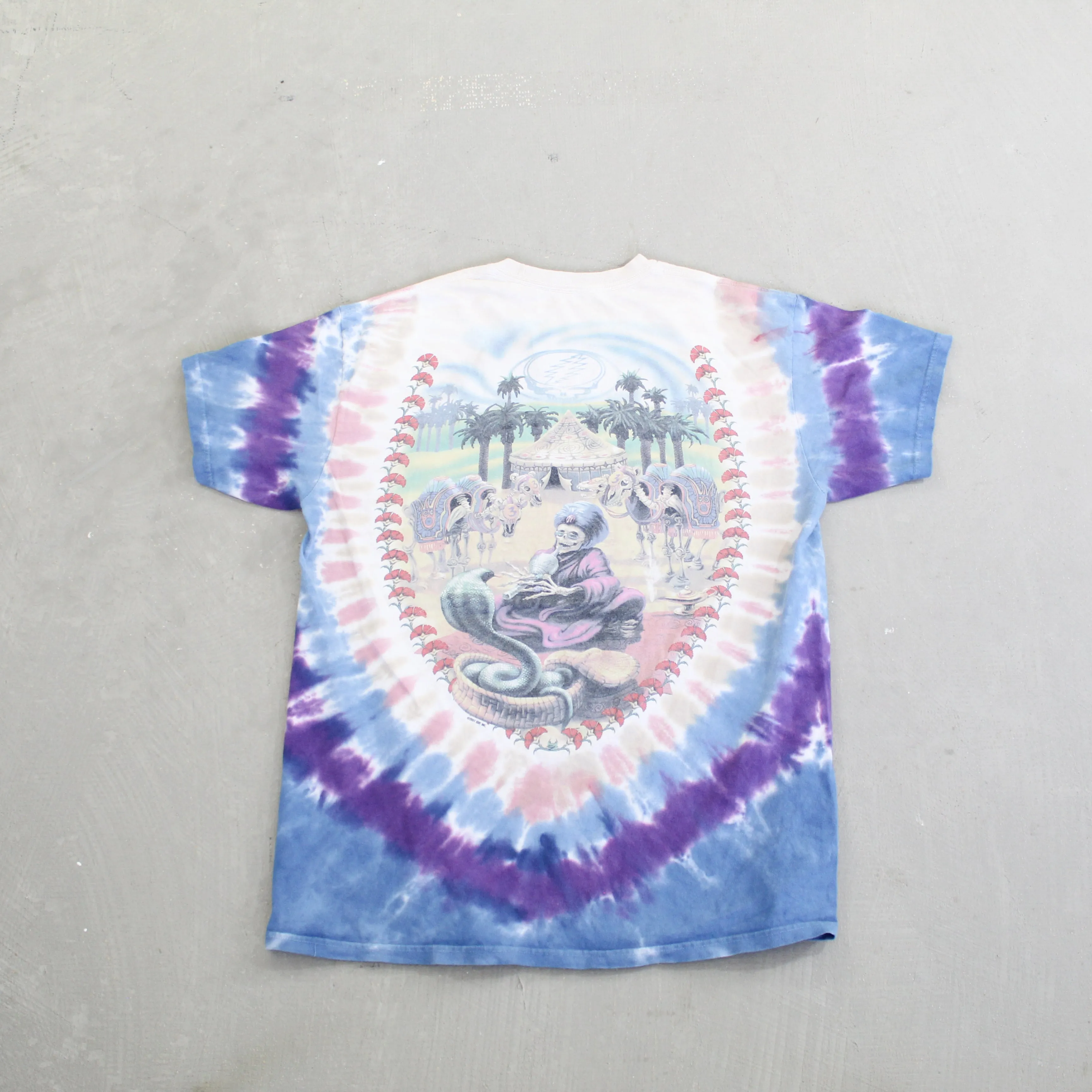 D- Vintage 2001 Grateful Dead Liquid Blue Taj Mahal & Skeleton Tie Dye Tee sold by HG Vintage product image thumbnail 3