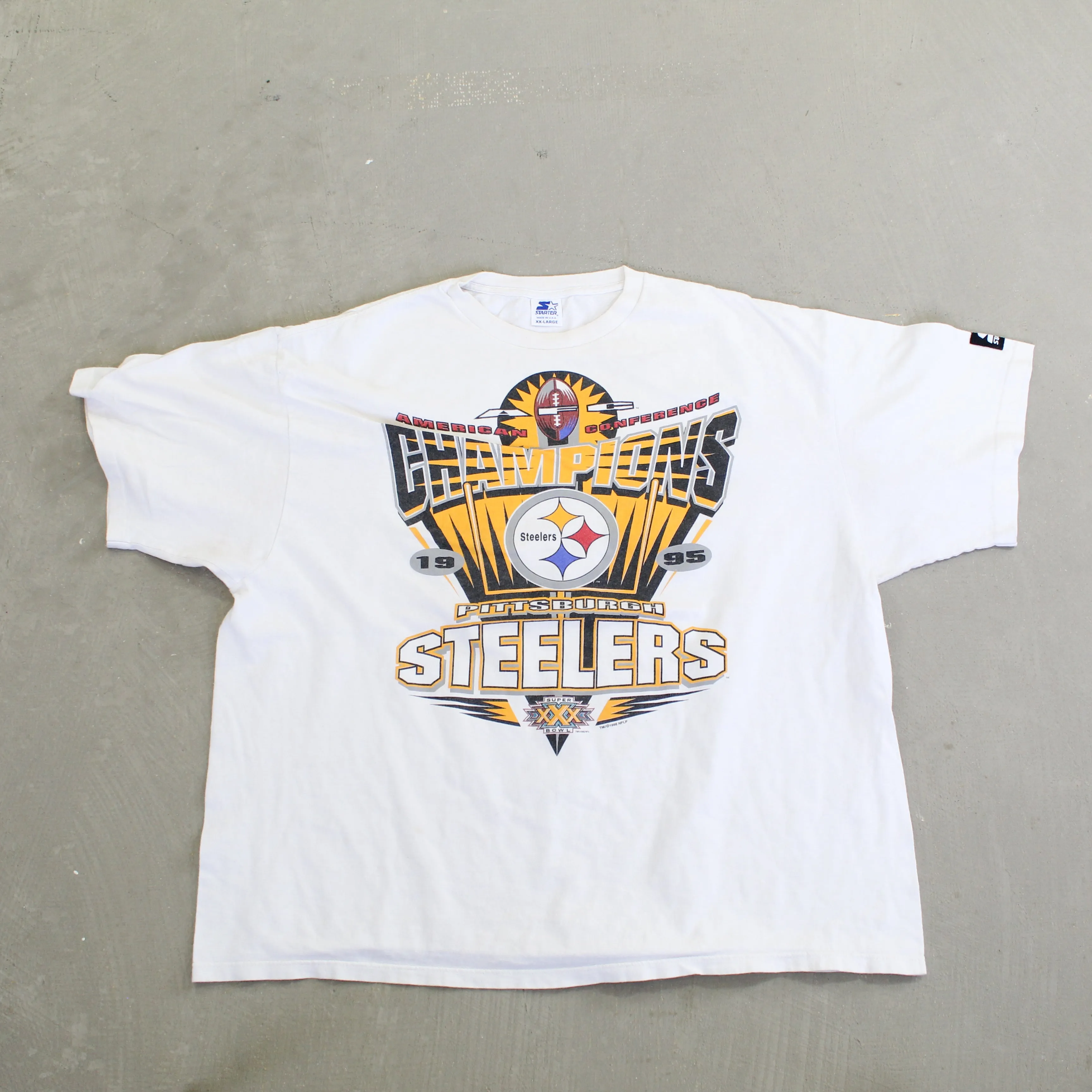 D- Vintage 1995 AFC Champs Pittsburgh Steelers NFL Starter Tee sold by HG Vintage