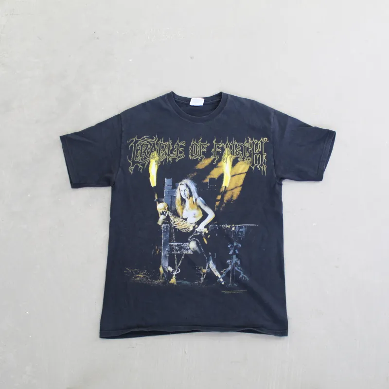 D-  Vintage 1997 Cradle Of Filth Dead Girls Don't Say No Graphic Tee sold by HG Vintage