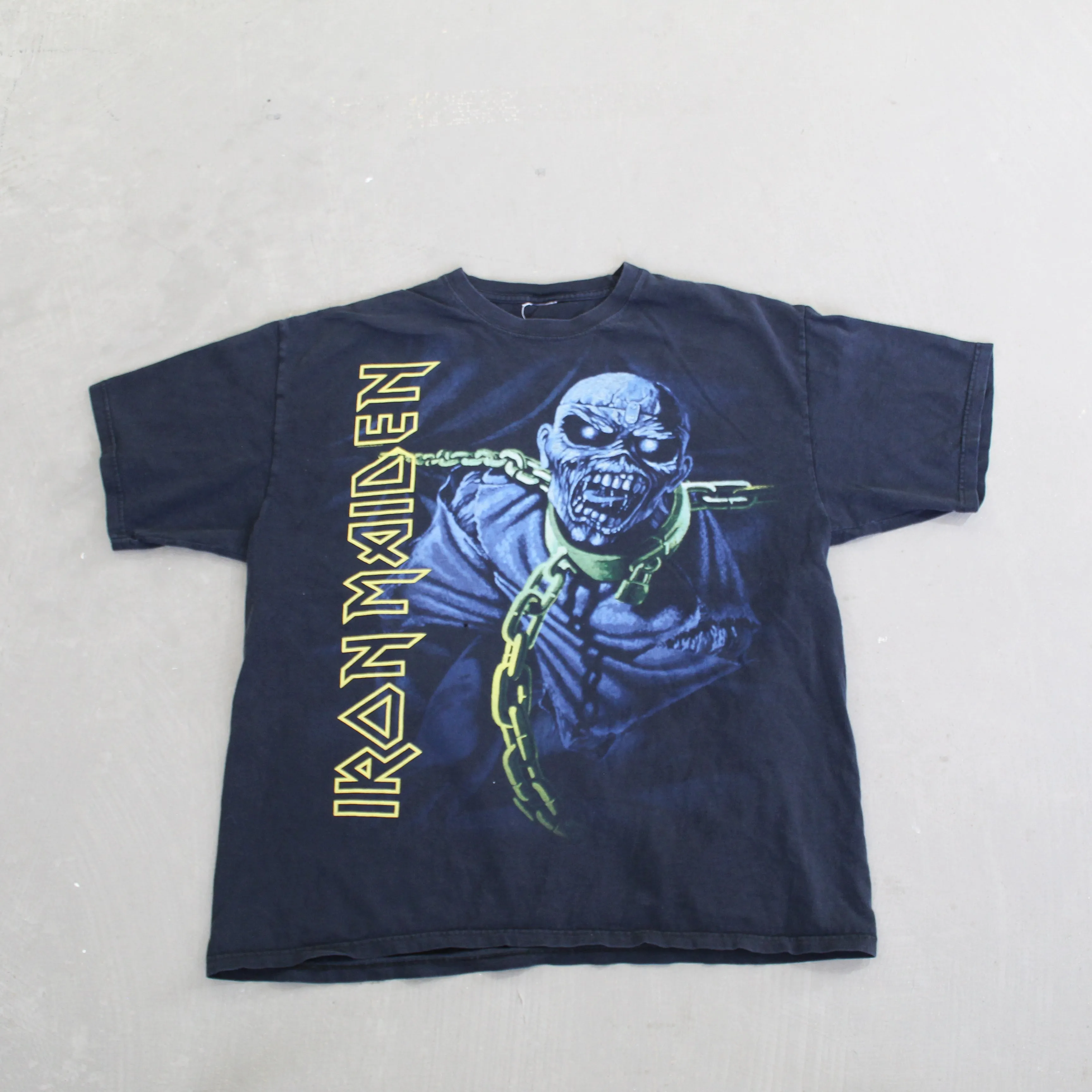 D- 2010 Iron Maiden Piece Of Mind Eddie The Head Jumbo Print Tee sold by HG Vintage