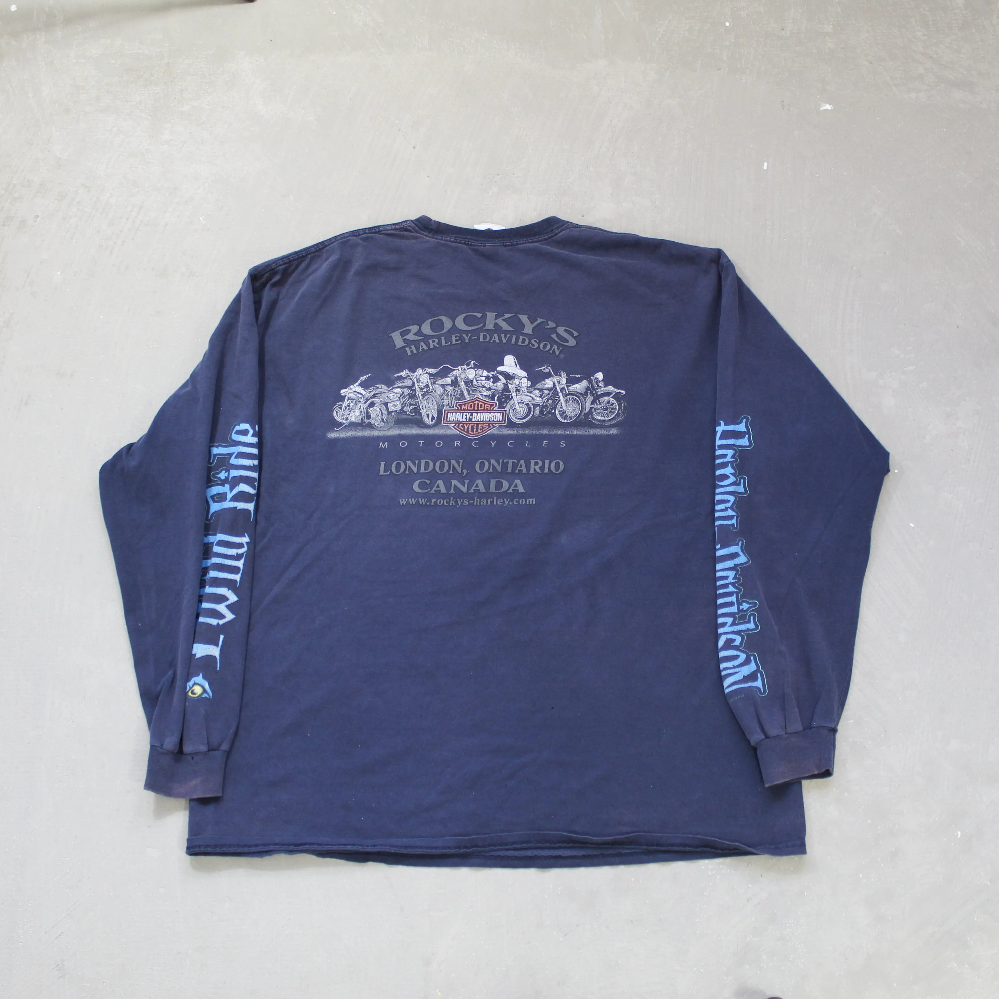 D- 2012 Harley Davidson London Ontario Joker Long Sleeve Tee sold by HG Vintage product image thumbnail 2