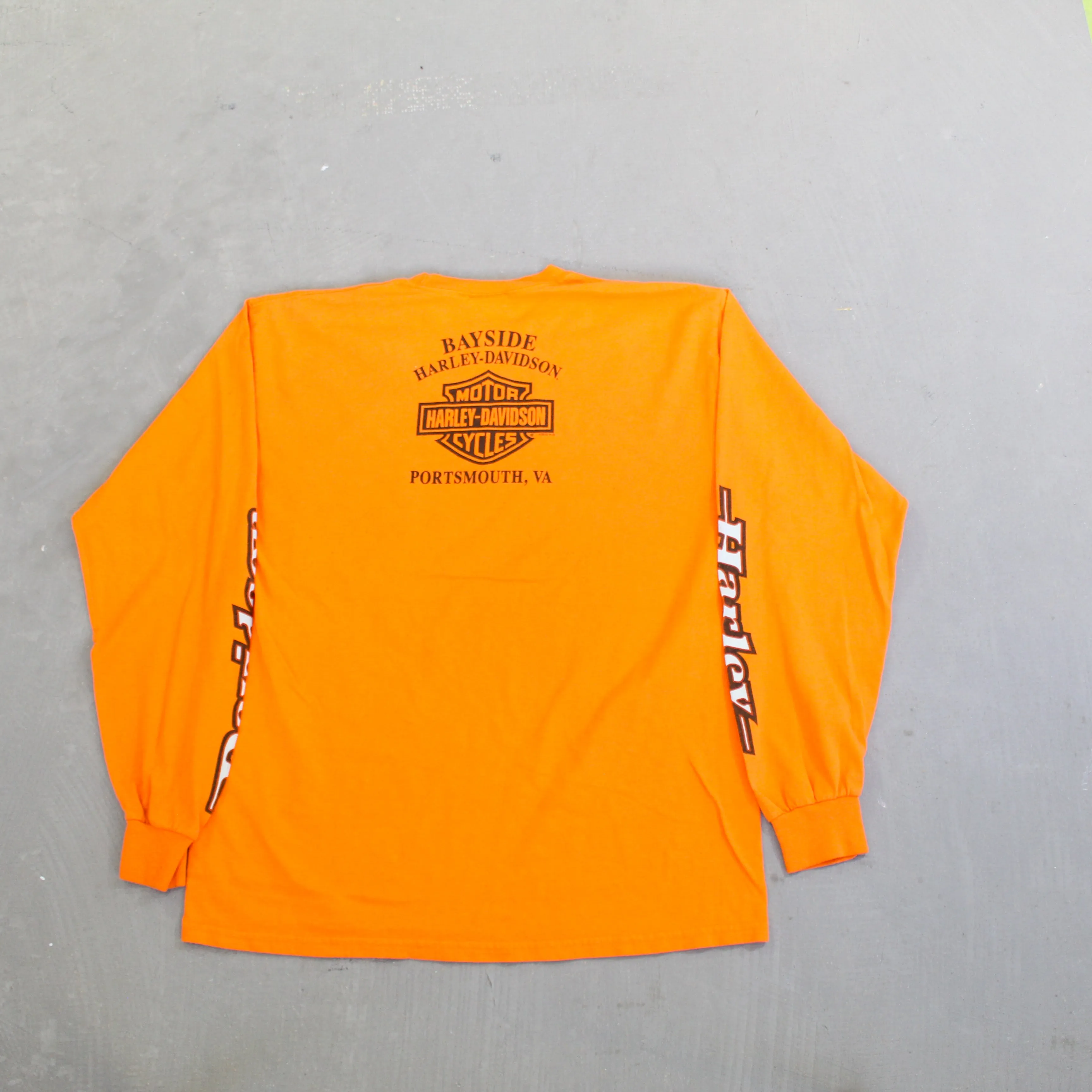 D- 2012 Harley Davidson Portsmouth, VA Text Long Sleeve Tee sold by HG Vintage product image thumbnail 4
